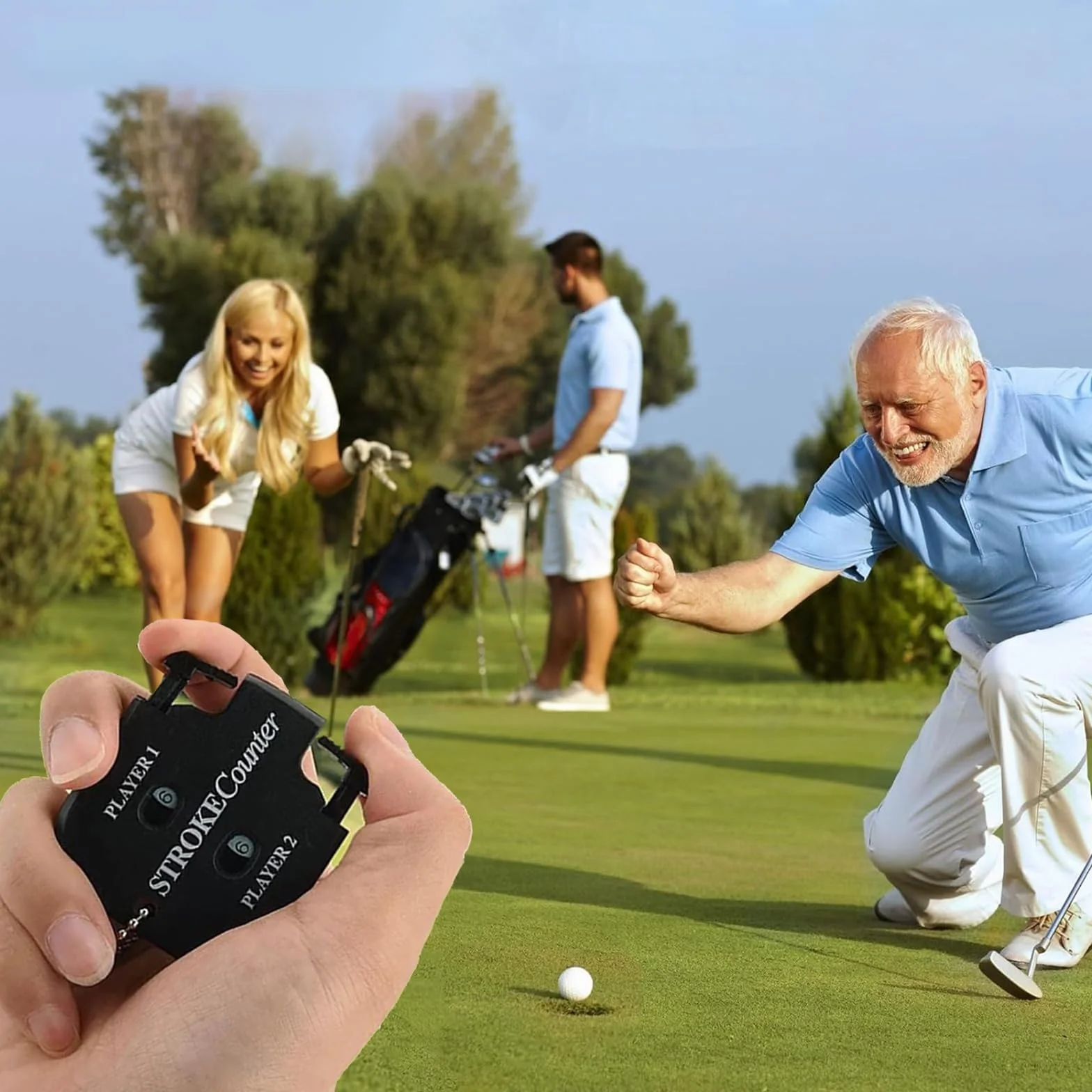 Segnapunti Golf 4 Pezzi Contatore Manuale Punteggio con Portachiavi