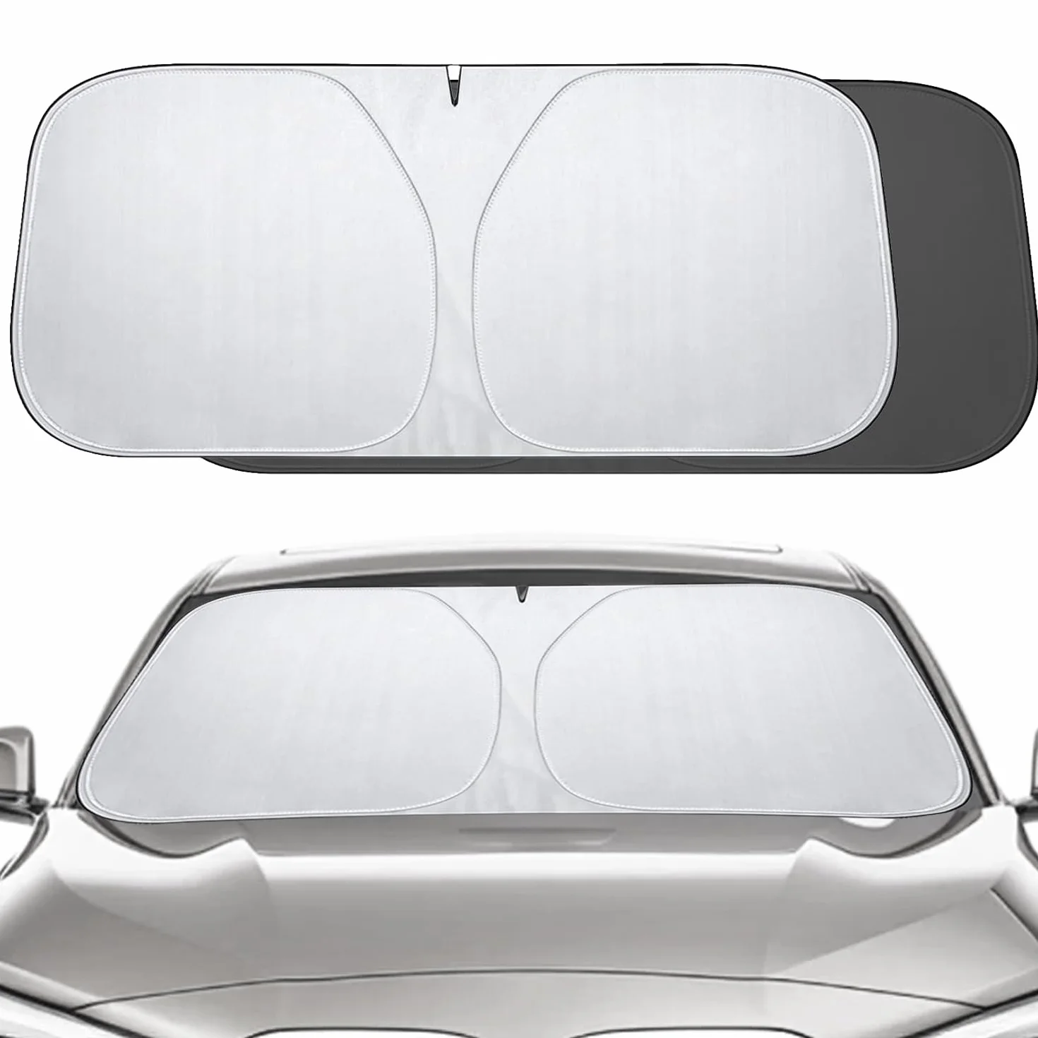 Parasole Auto Parabrezza 142x80cm,Parasole Auto Parabrezza Interno Universale Ripiegabile,Contro i Raggi UV Protezione dalla Polvere,Adatto Alla Maggior Parte di Auto, SUV e Furgoni