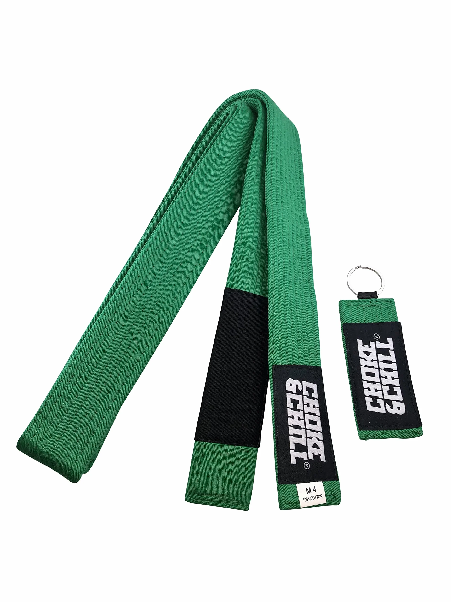 Choke&Chill BJJ Brazilian Jiu-Jitsu Belt Cintura con Portachiavi Adulto Bambini