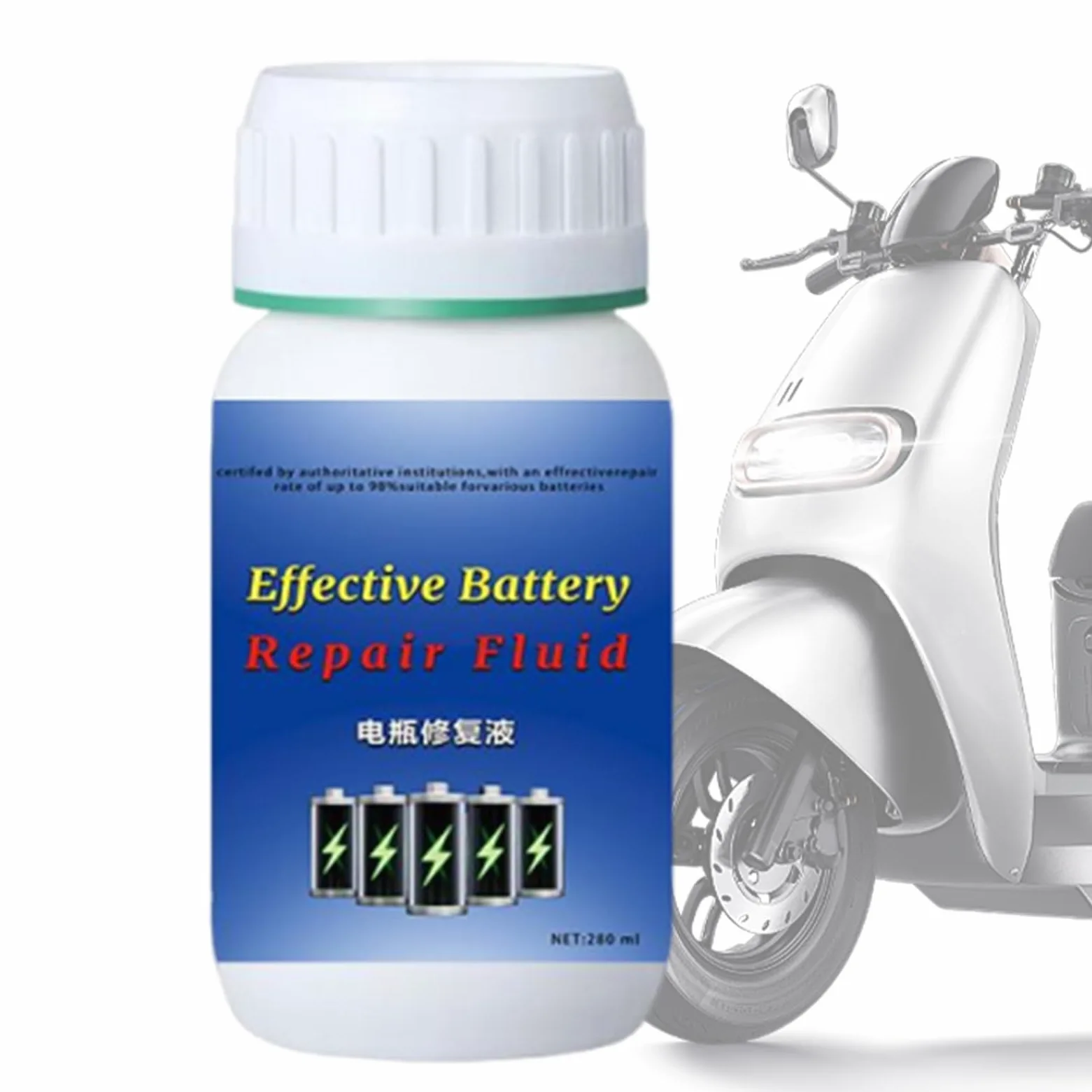 Desolfatatore per Batterie | Soluzione Riparazione Accumulatori 280ml - Additivo Manutenzione per Carrelli da Golf, Auto, e Barche