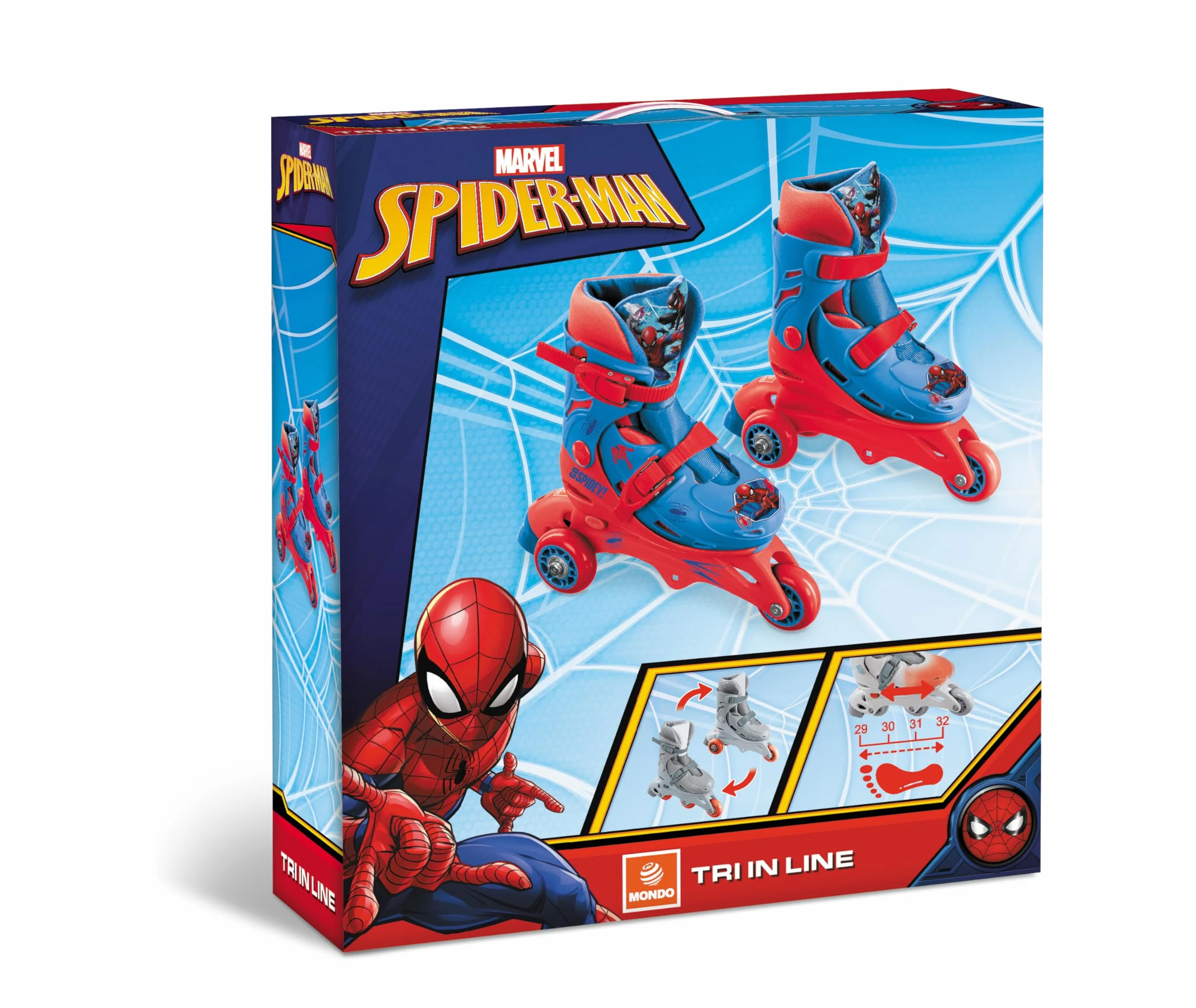 Mondo Toys - 3IN LINE SKATES Pattini in linea doppia funzione regolabili da 29 al 32 per bambini