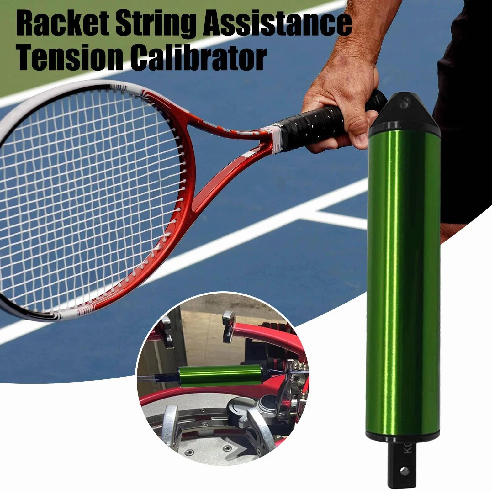 Zankie Misuratore di Tensione per Corde da Tennis | Calibratore per Racchetta Tennis Squash Racquetball Badminton