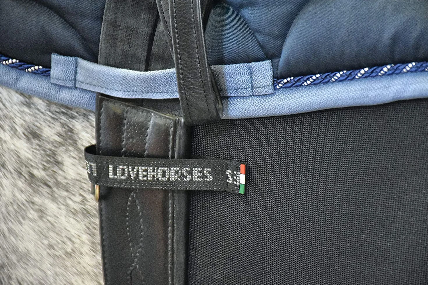 LOVEHORSES Fascia Full Contact - Innovazione e Comfort - Posizione Fissa - Nuovo Modello - Elastico Italiano Certificato Oeko-Tex - Tecnologia Wellness Made in Italy
