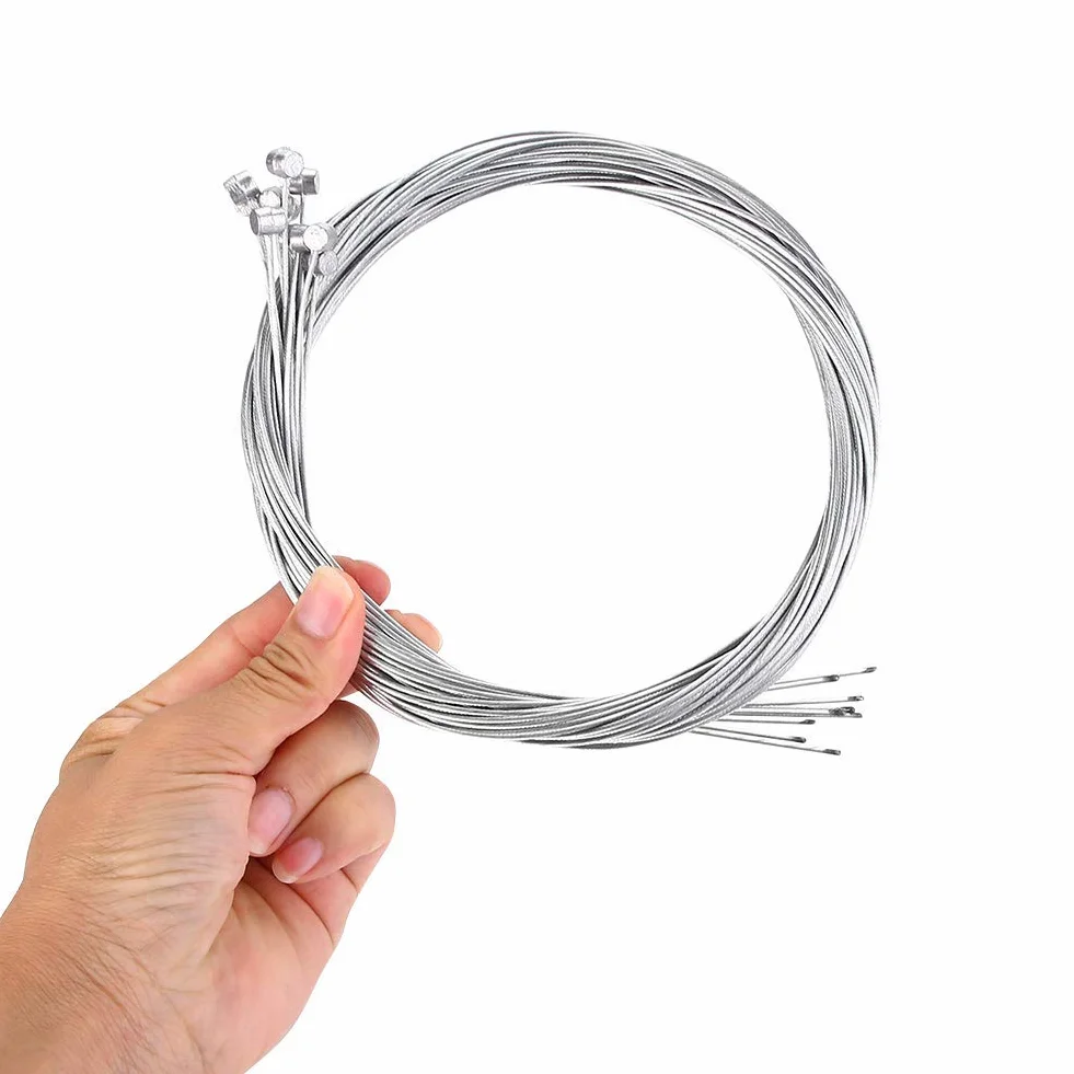 Cavo Freno Bici 10Pcs 2M Lungo Filo Riparazione Ricambio Sostituzione per Mountain Bike Strada