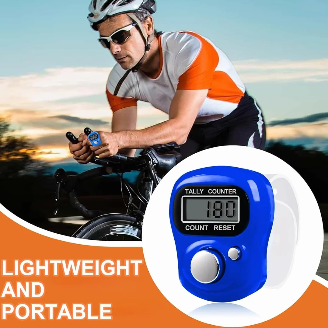 Contatori Digitali a Dito 6 Pezzi Display LCD 5 Cifre per Inventario Sport Golf