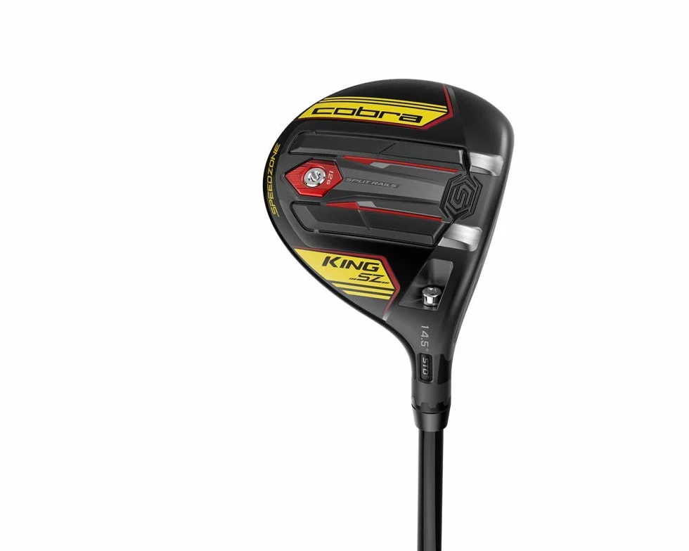 COBRA Golf Speedzone Fairway Giallo 3w4w Uomo Mano Sinistra MCA Tensei AV Blue 65 Reg Flex 14,5 Nero-Bianco
