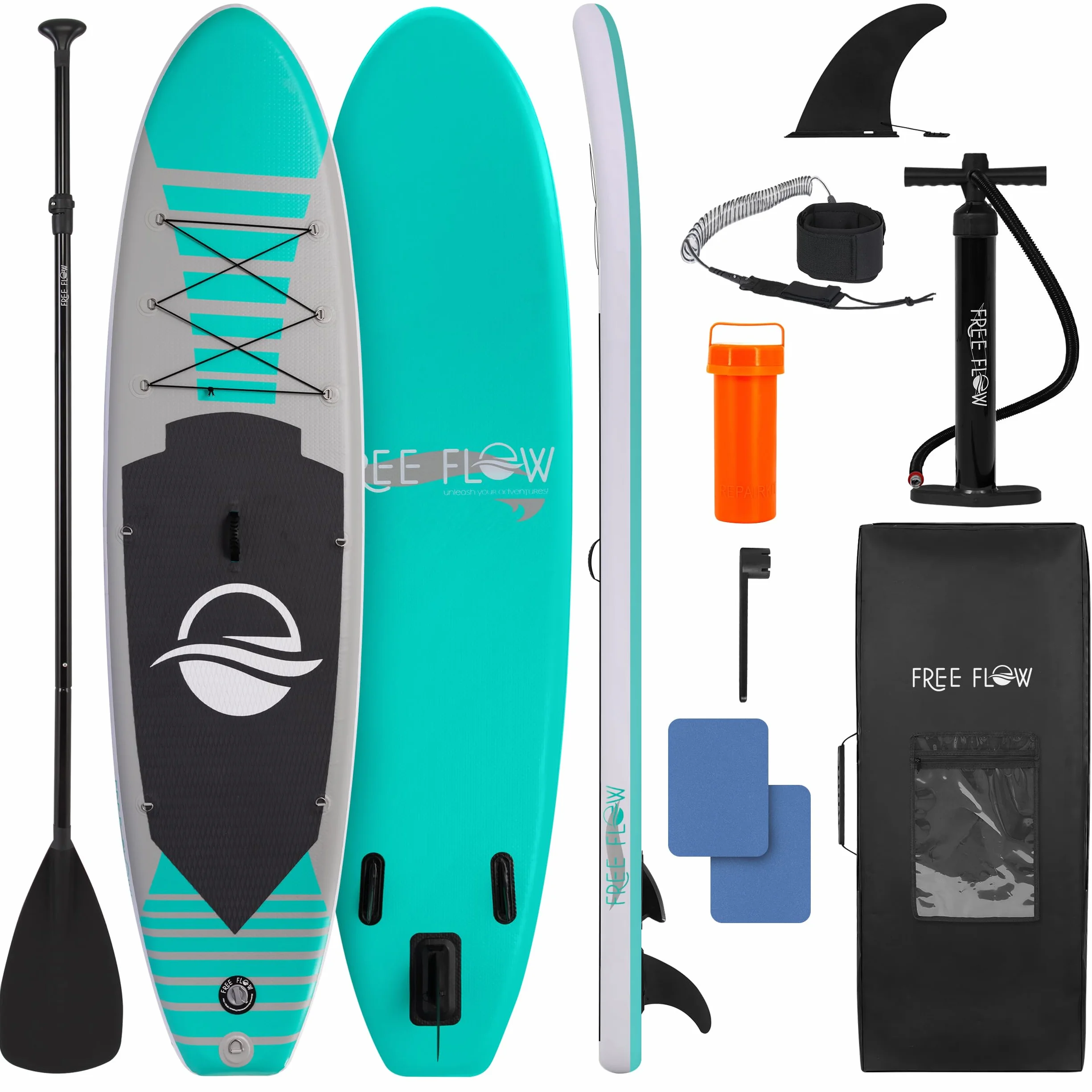 SereneLife SUP Gonfiabile Stand Up Paddle Board con Deck EVA Antiscivolo Design Largo Stabile Accessori Premium