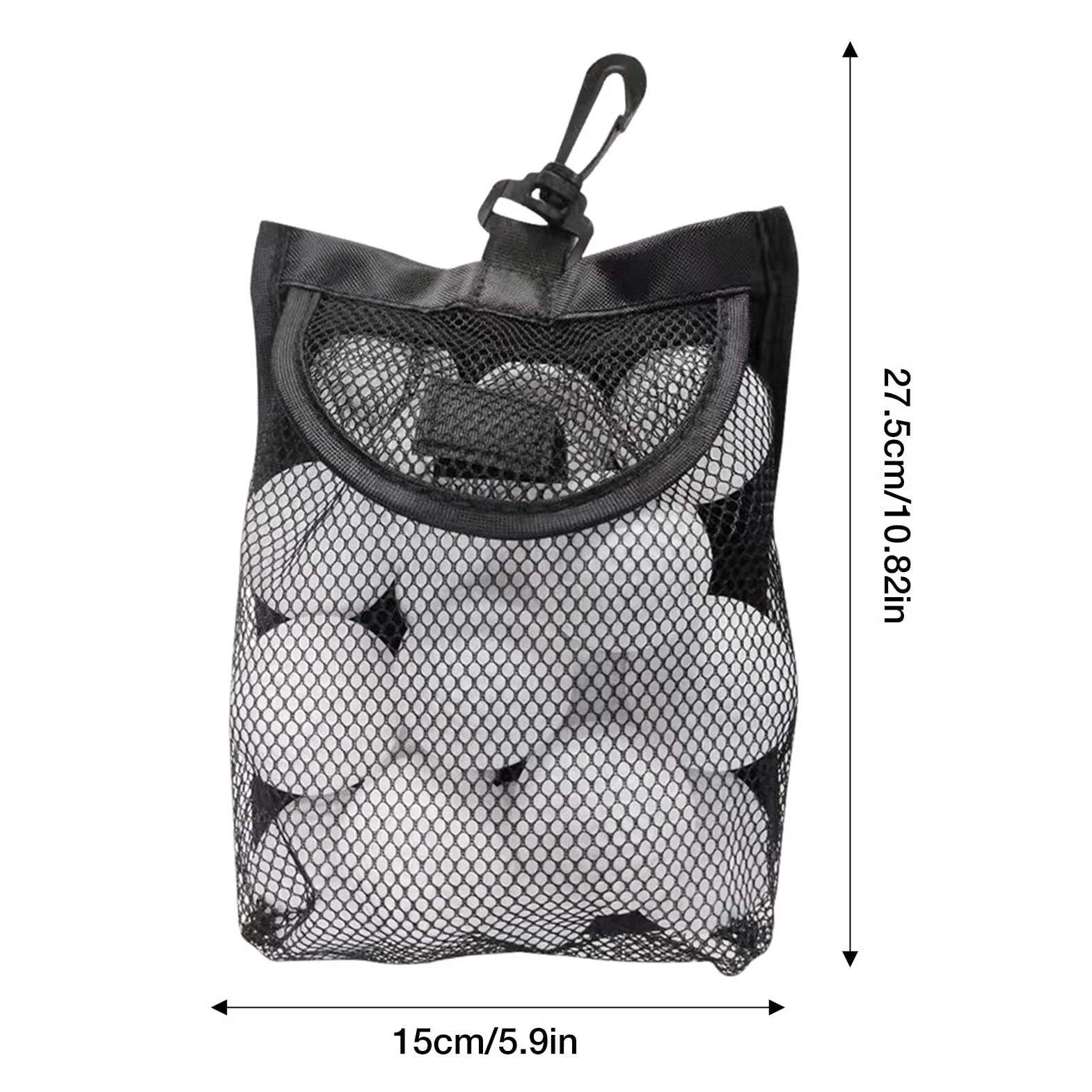 Borsa per Palline da Golf in Rete di Nylon Leggera per 18 Palline
