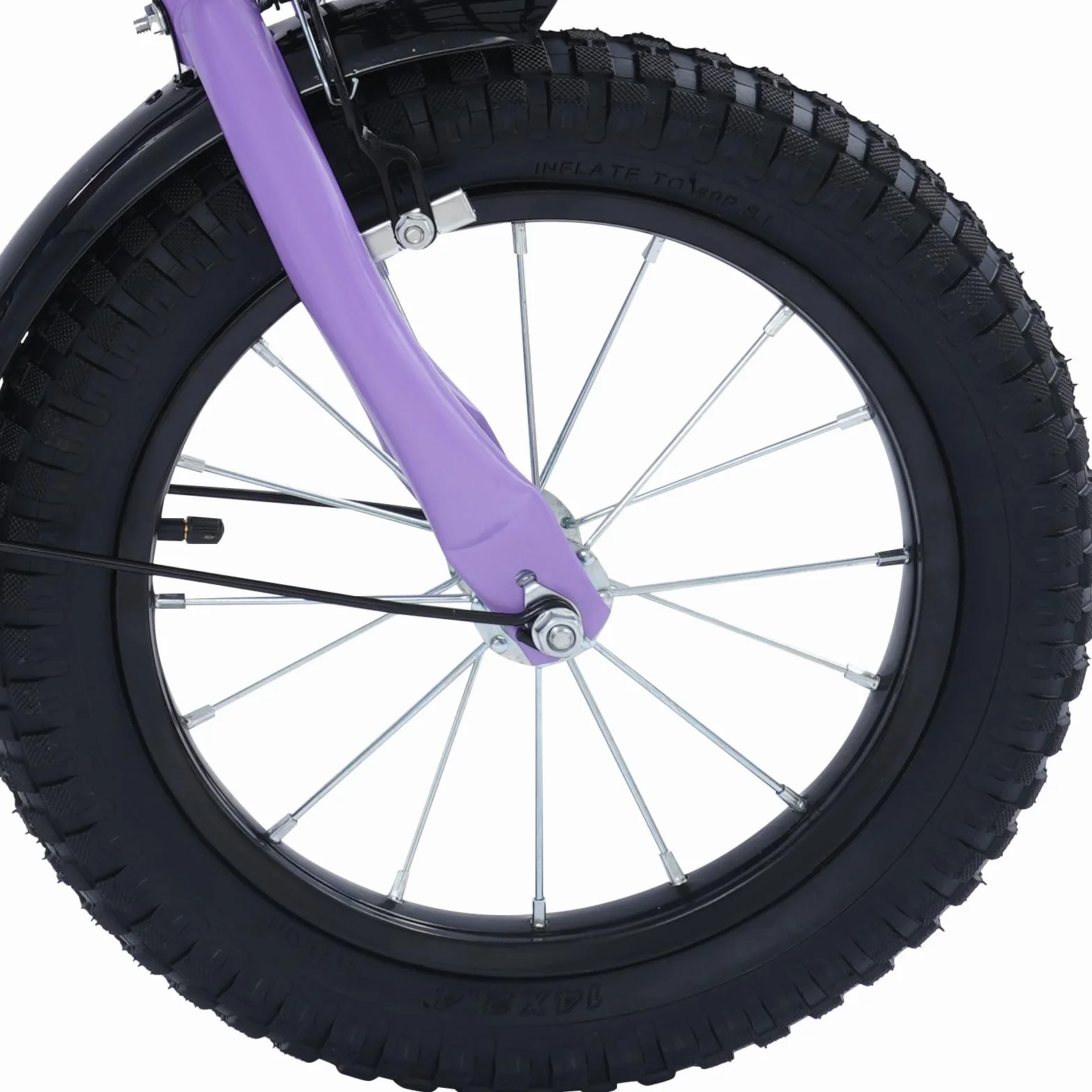 Bicicletta per bambini 14 pollici con rotelle e cestino regolabile