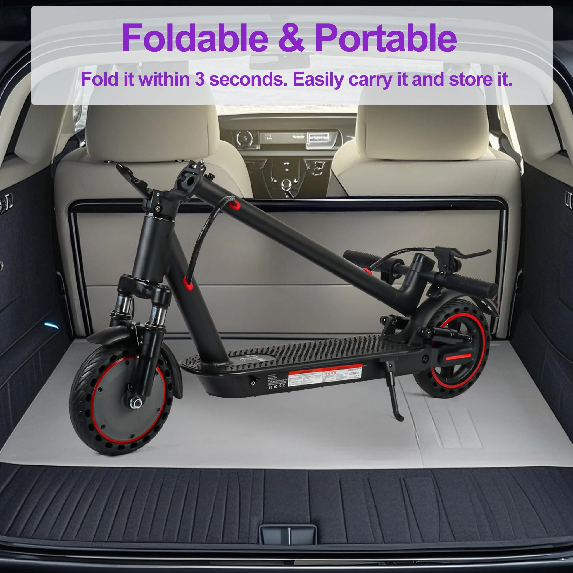 Monopattino Elettrico Pieghevole per Adulti 8.5''/10'' Pneumatici 30-45 km 4 Ammortizzatori App