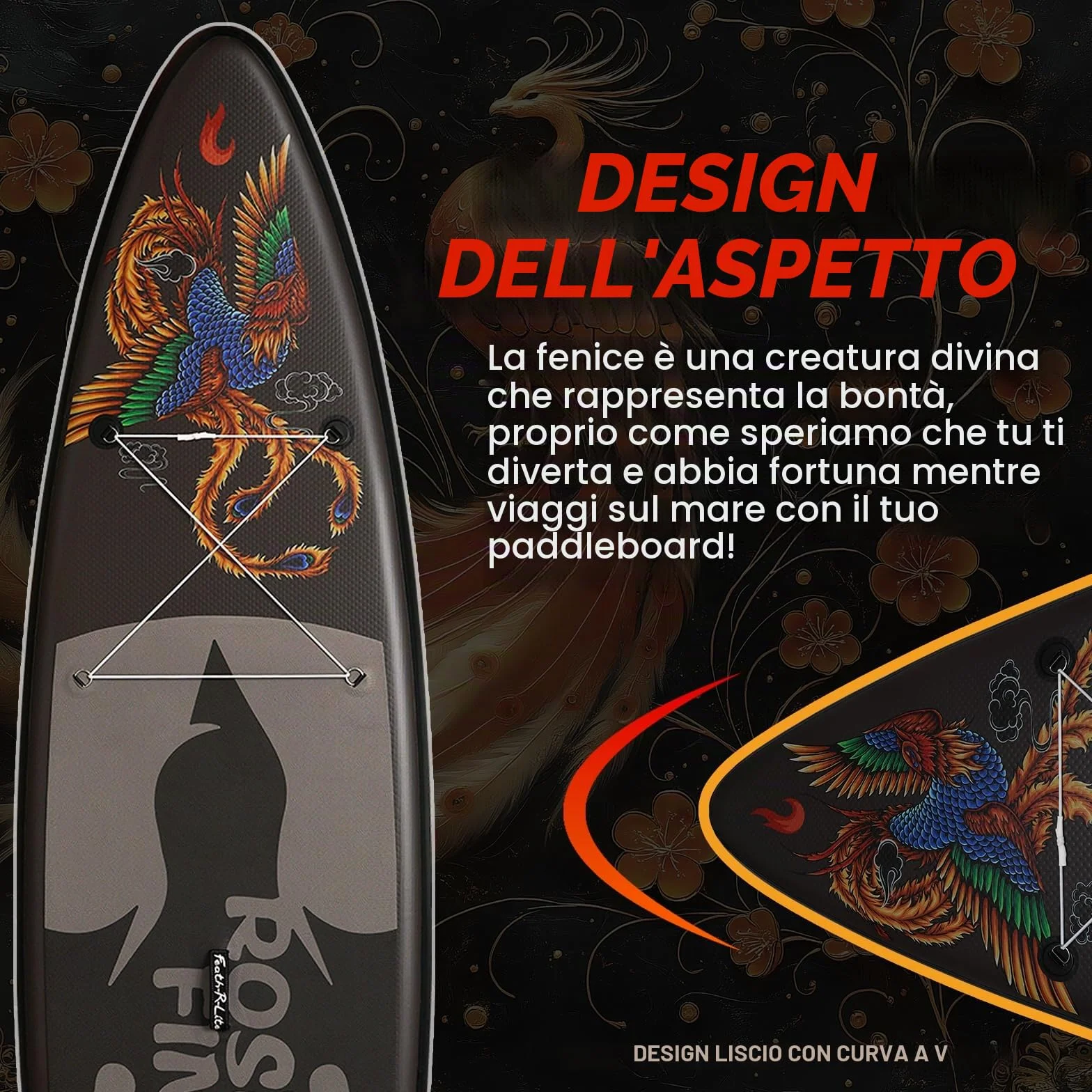 FEATH-R-LITE Tavole da Stand Up Paddle Gonfiabili Paddleboard con Pompa Manuale Zaino SUP Guinzaglio Pagaia Regolabile