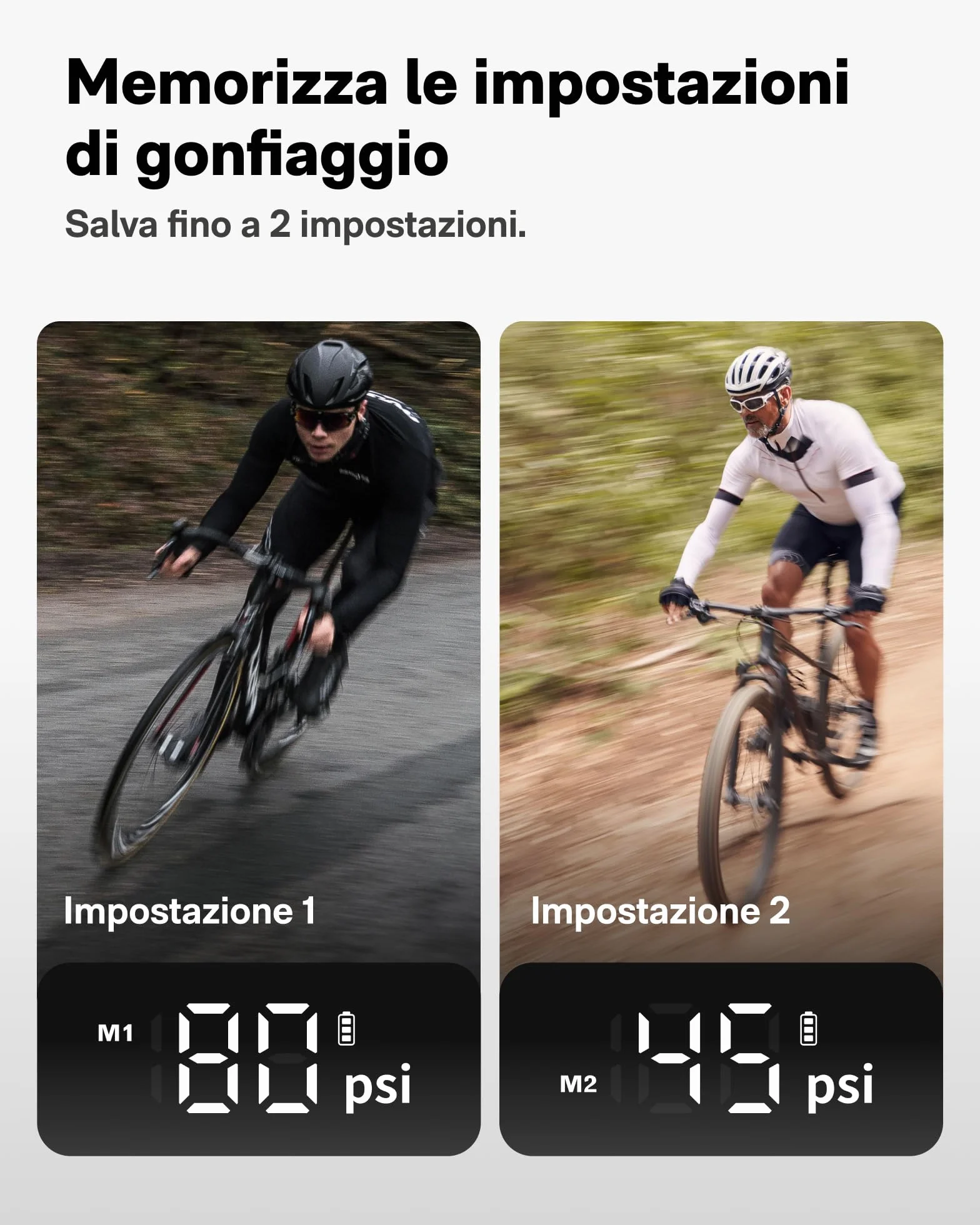 HOTO Mini Pompa Elettrica Bici, 150 PSI Gonfiaggio Rapido 25s, Manometro, Presta Schrader
