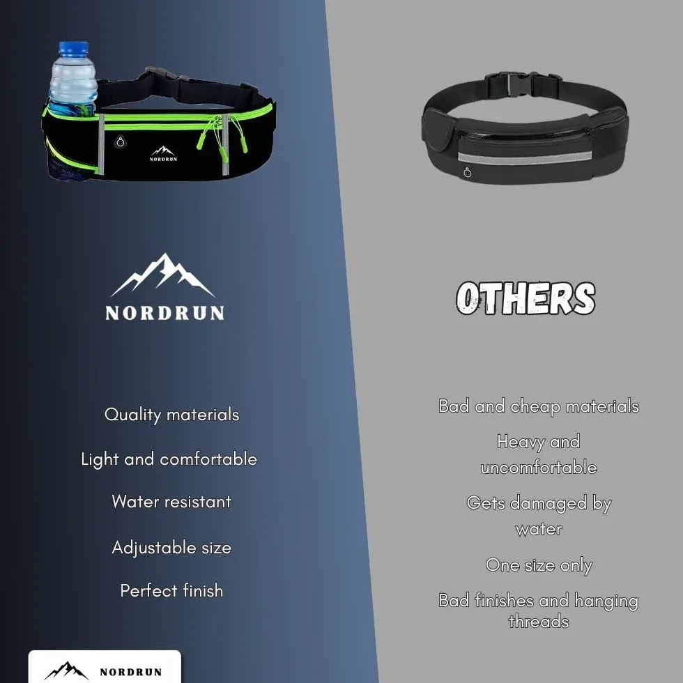 Marsupio Running Impermeabile Uomo Donna per Corsa Sport Trekking Fitness Jogging Cintura Palestra Cellulare