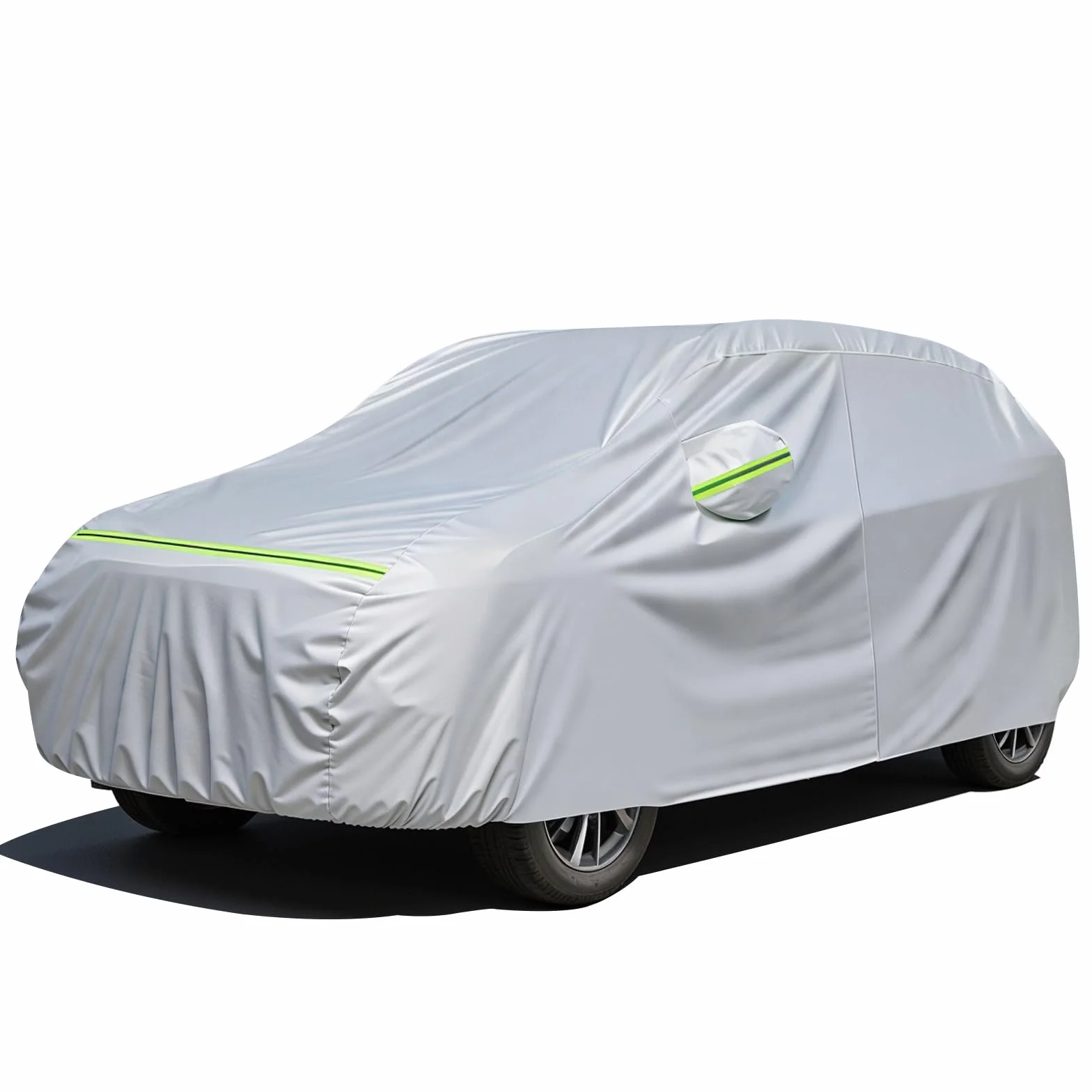 Favoto Copertura Auto Esterno Impermeabile - Telo Copriauto in PEVA+Cotone Anti UV Vento Polvere con Cerniera Compatibile con Tiguan Allspace GLC Audi Q5 BMW X3 per SUV 460-485cm