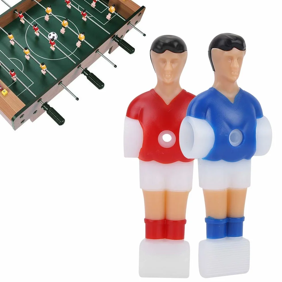 Calcio da Tavolo Set Giocatori di Ricambio - 2 Rosso e 2 Blu Accessori Tavolo Calcio