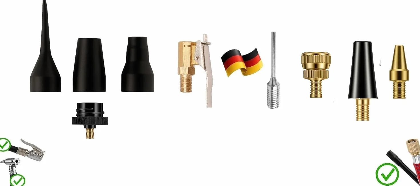 Set 9 ugelli adattatori compressore aria compressa pistola scarico ottone plastica