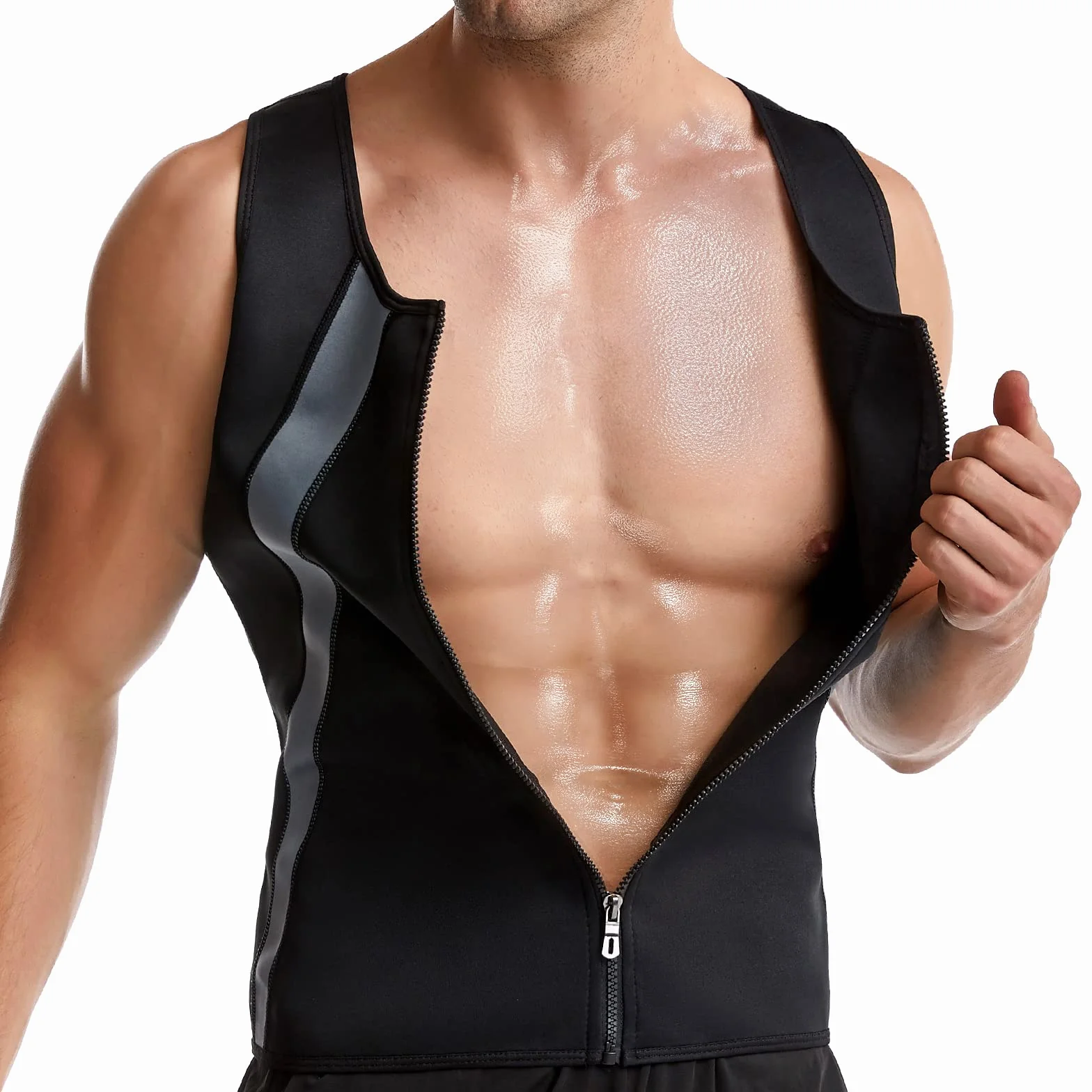 FEimaX Gilet Dimagrante Uomo Neoprene Sauna Body Shaper Fitness Snellente
