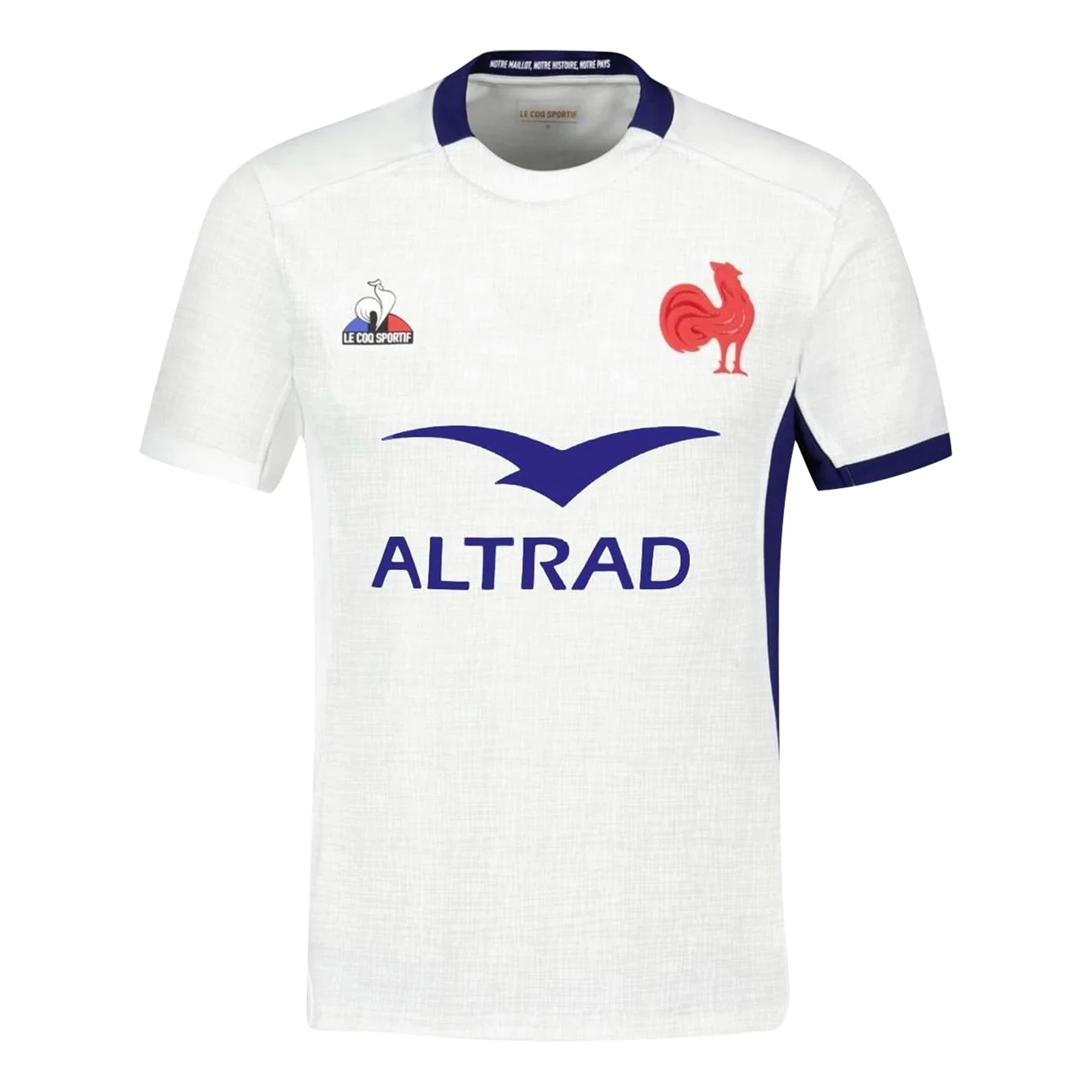 Le Coq Sportif 2320018 - LE COQ SPORTIF - FFR XV Maglia Replica 23/24 SS - Abbigliamento Sportivo Uomo Rugby Allenamento - Collo Alto Manica Corta Taglio Aderente 100% Poliestere - XL - Blu Pacifico Unisex adulto