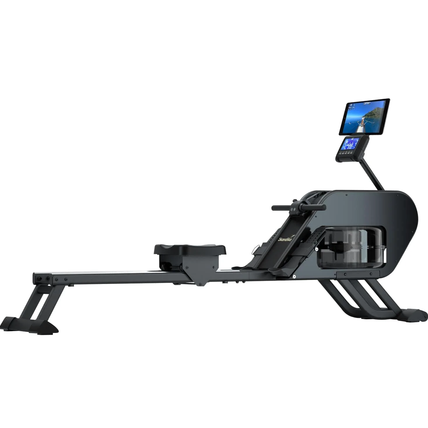 Skandika Nemo III Hybrid | Vogatore ad acqua e resistenza magnetica, 32 livelli di resistenza elettrica, 15 programmi, fino a 200 cm, compatibile con le app, configurabile