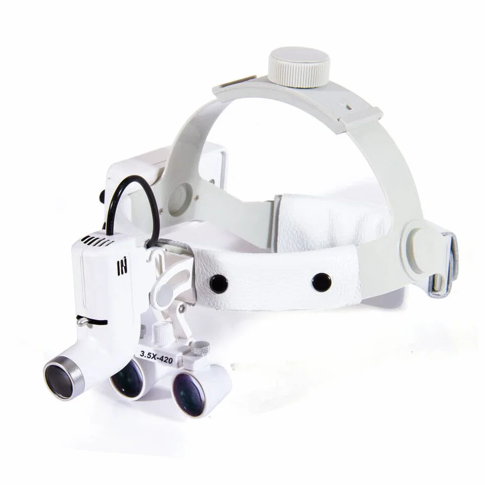Lampada Frontale Medico-Chirurgica – Dentale Chirurgica Lampada Frontale Fascia Lente d'Ingrandimento Ottica 5 w Led 3,5 x Lente d'Ingrandimento Binoculare