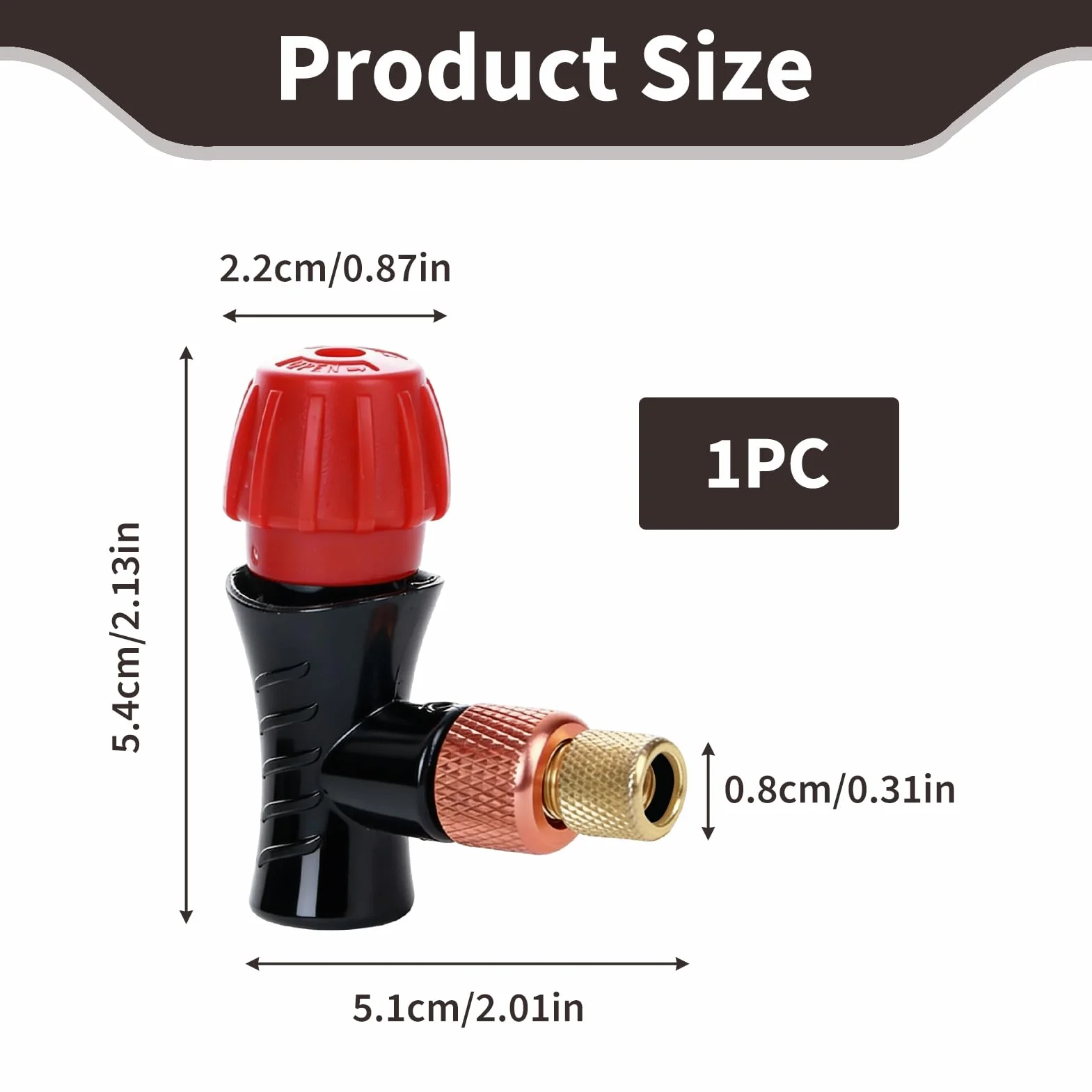 Gonfiatore CO2 Bicicletta Adattatore Valvola Presta Schrader Portatile Lega Alluminio MTB