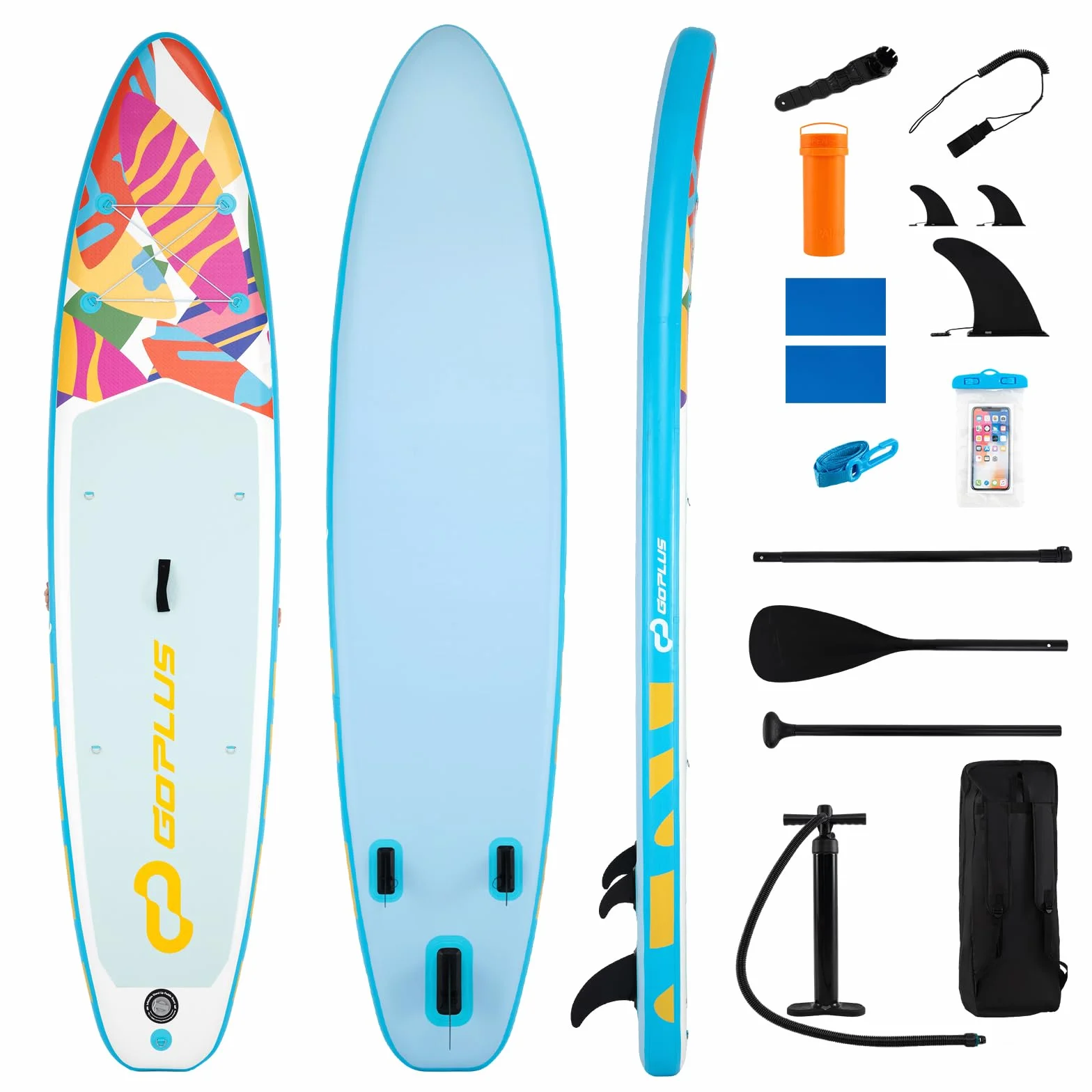 COSTWAY SUP Stand up Paddle Tavola Gonfiabile 336x77x16 cm Portata 160 kg con Pompa Pagaia Alluminio Guinzaglio Borsa