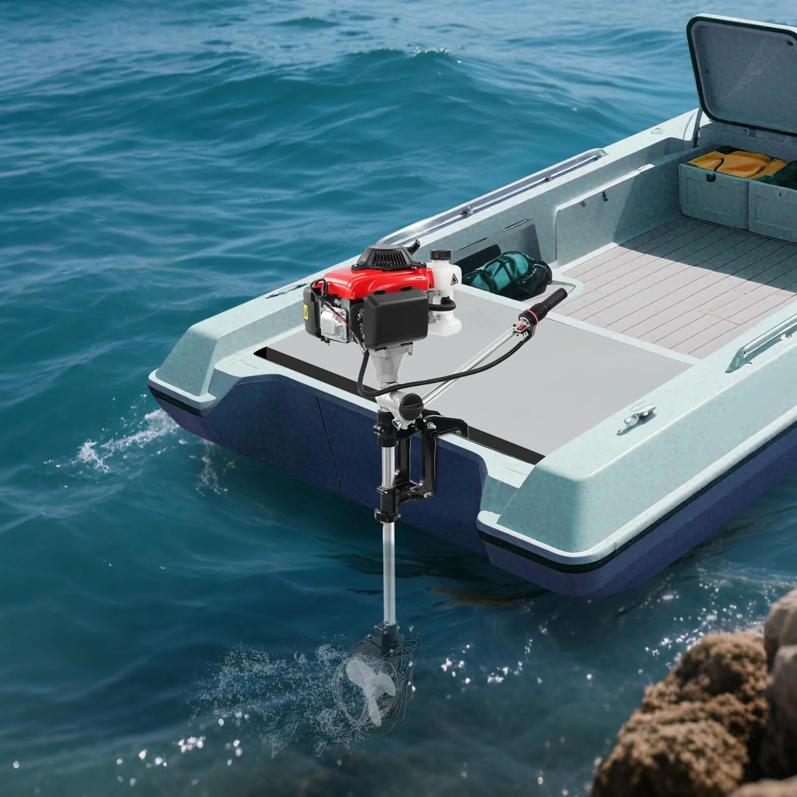 Motore Fuoribordo 4 Tempi 4,0 CV per Barca Pesca Marino