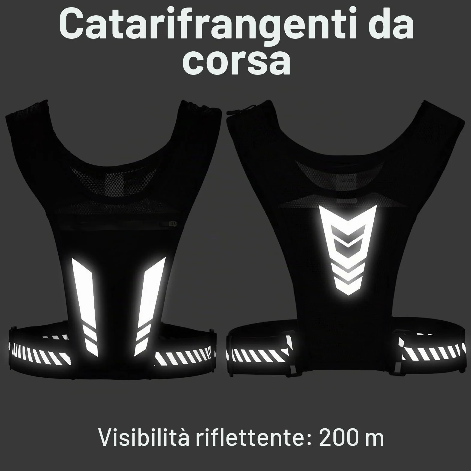 Gilet Running Impermeabile Riflettente con Porta Cellulare per Uomo Donna Jogging