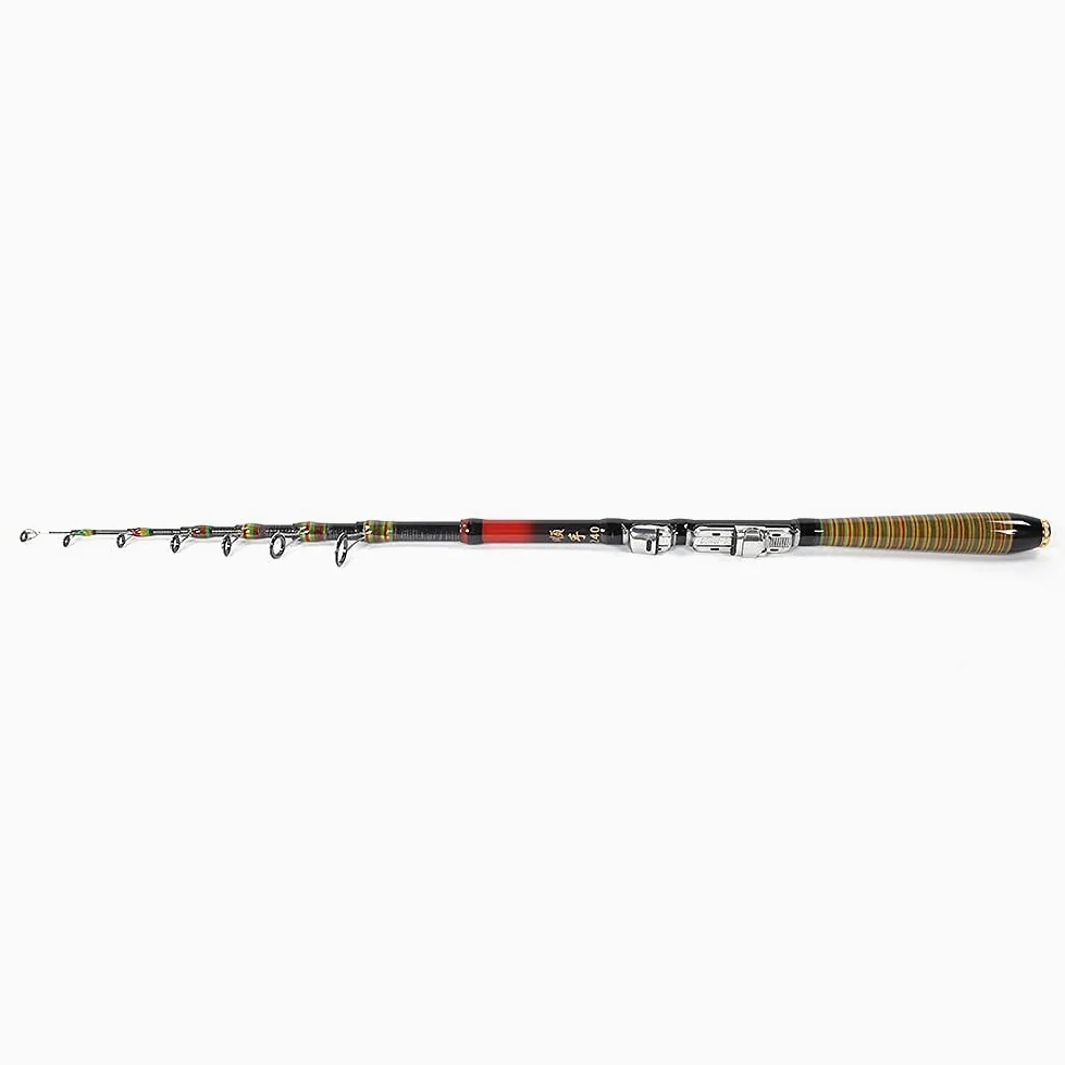 Alomejor Canna da Pesca Telescopica 240CM in Fibra di Carbonio per Mare e Lago, Canna Pesca Retrattile Portatile con di Trasporto Facile per Pesca a Mano