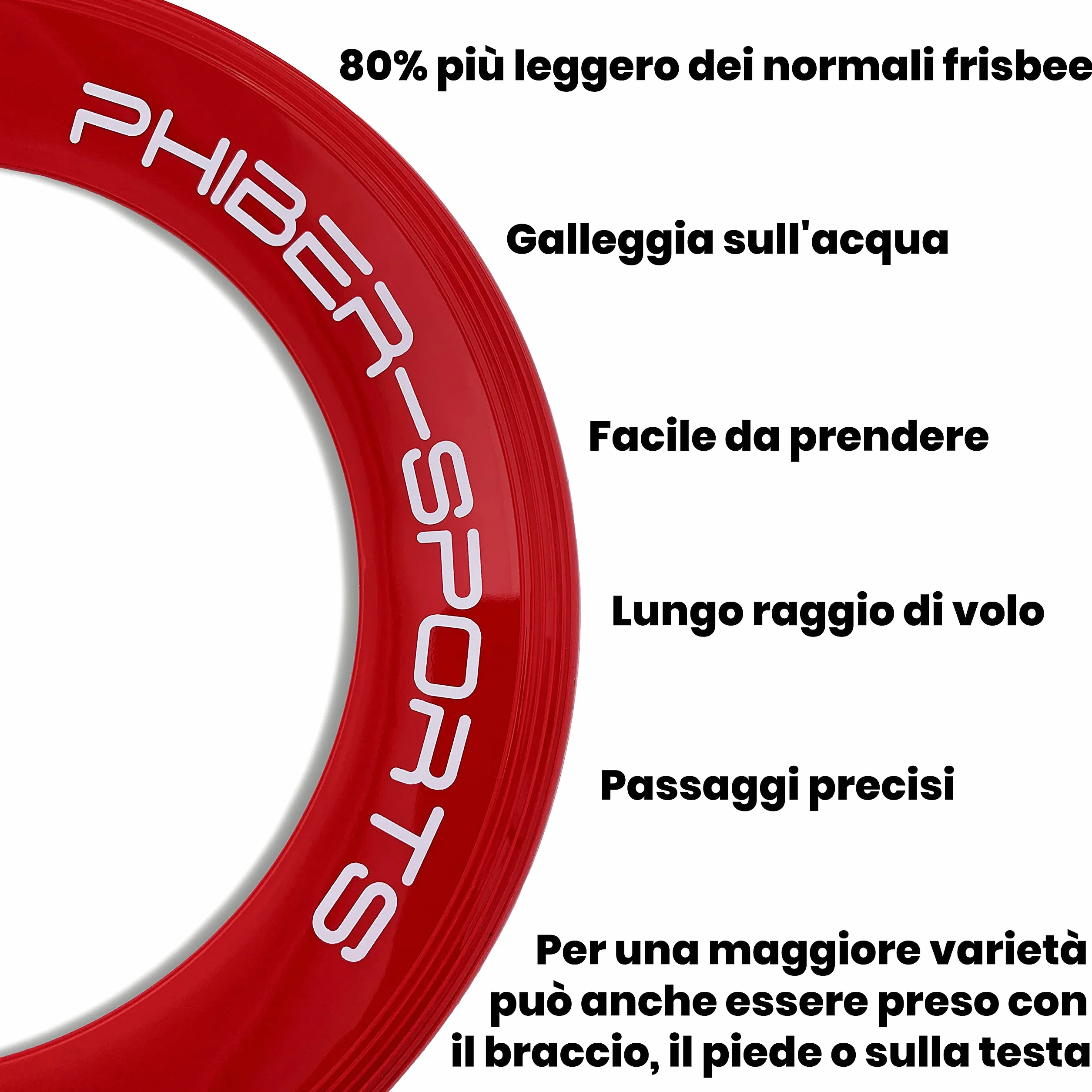 PHIBER-Sports Anelli per Frisbee 2 Pack - Anelli da Lancio Premium - 80% più Leggeri - Facili da Prendere - Per Bambini e Adulti