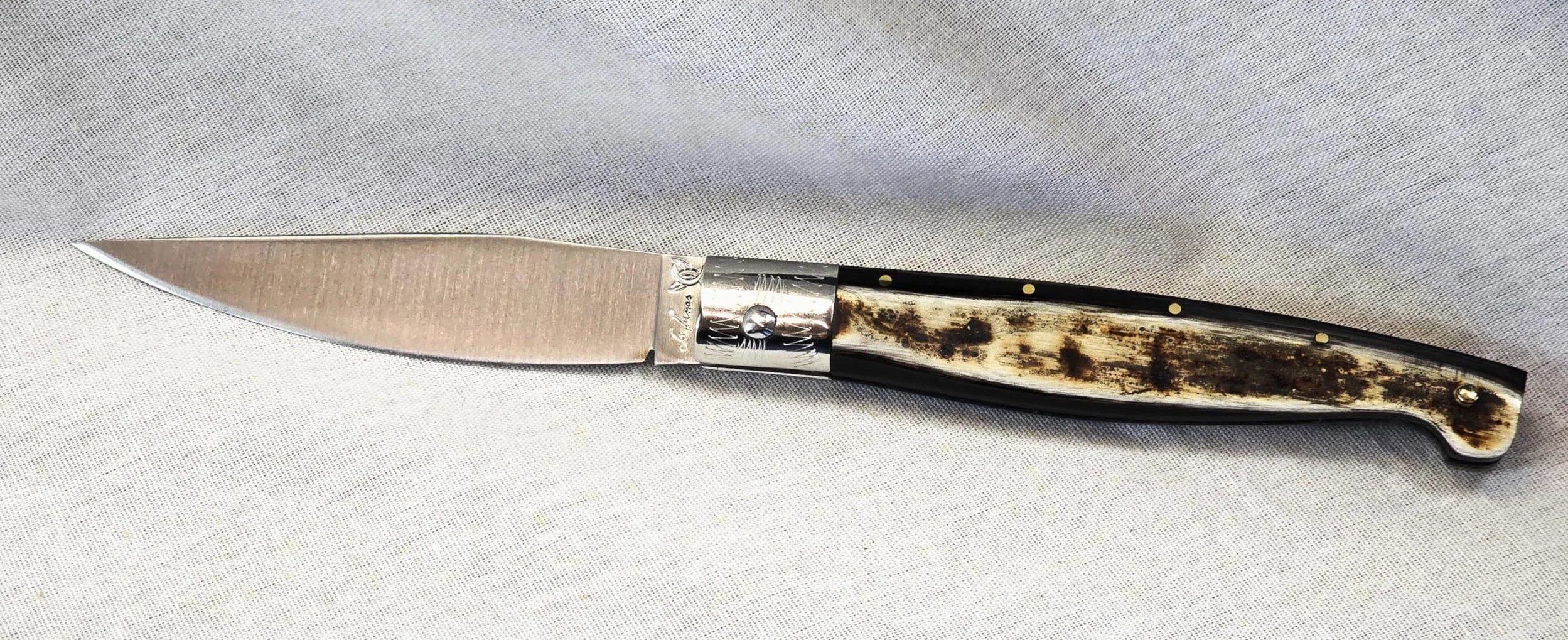 Coltello Da caccia Sardo PATTADA Artigianale TASCABILE MANICO IN CORNO SARDEGNA da COLLEZIONE Coltelli sardi artigianali coltellino fatto a mano