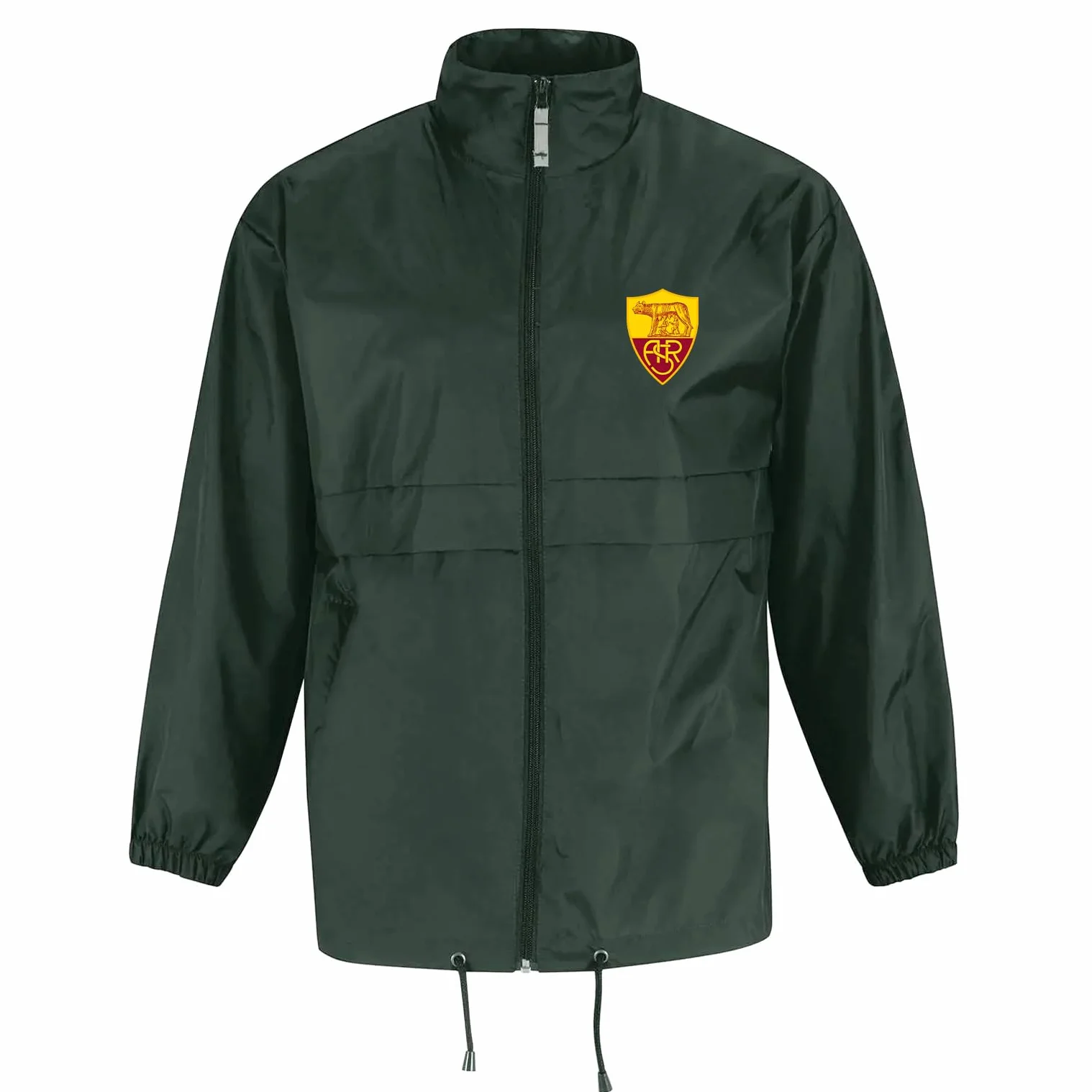 AS Roma Antivento Full Zip Logo Verde Antivento Unisex - Adulto (Pacco da 1)