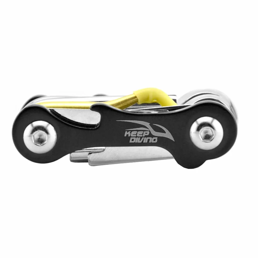 pacchetto di strumenti per immersioni,YIWENG Strumento di riparazione per immersioni subacquee 8 in 1 Strumento di immersione multifunzionale Pacchetto di strumenti per immersioni Kit di strumenti per