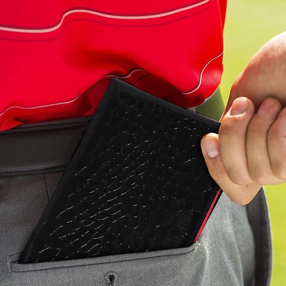 DONGKER Porta Carte da Golf Custodia Segnapunti in Pelle PU con Matita