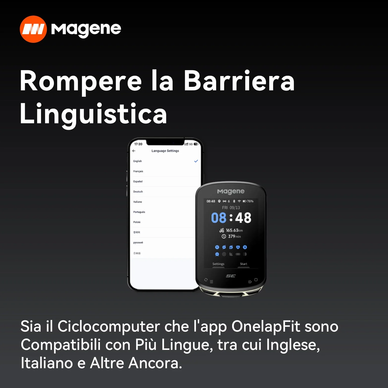 Magene C506SE GPS Ciclocomputer 2,4" a Colori Navigazione Pista Impermeabile Bluetooth WiFi