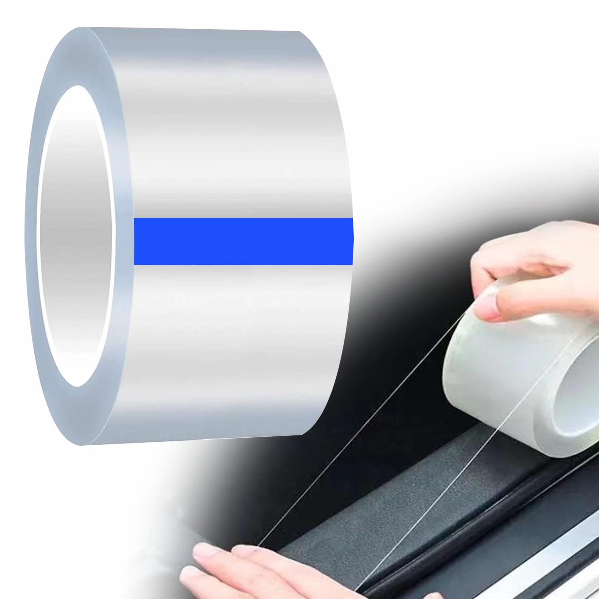 Protection Seuil de Porte Voiture, Transparent Protection Porte Voiture 5CMx10M Universel Film de Protection Seuil de Porte Voiture pour Voiture Vélo Moto, 1 Pièces