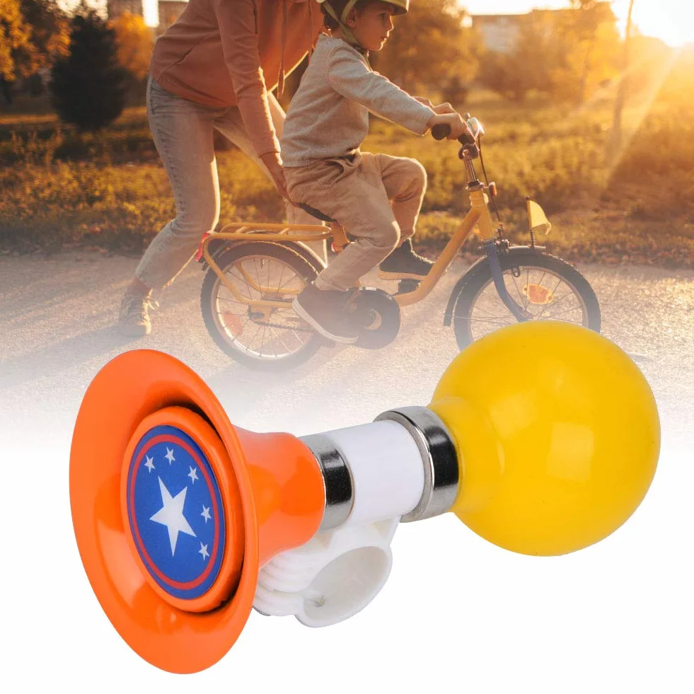 Campanello per Bicicletta per Bambini in Metallo, Corno Bici (Arancione, 12)
