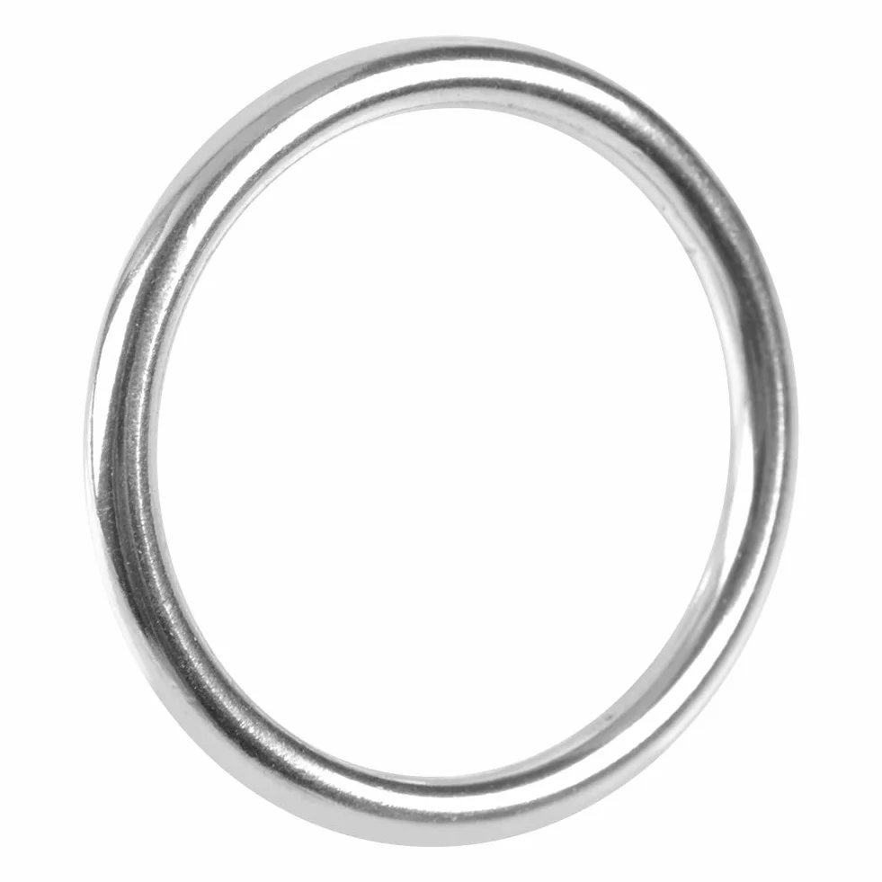Anello in acciaio inossidabile saldato lucido O Ring per guinzaglio cane cintura campeggio