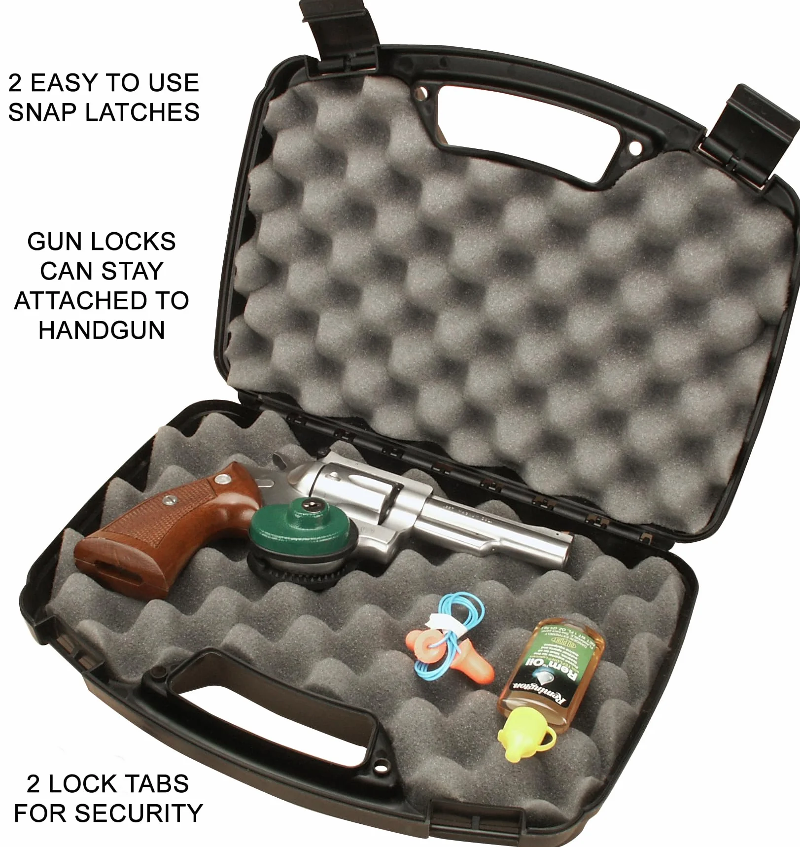 MTM 807-40 - Custodia per pistola a mano single-up fino a 6" revolver, USA Made, colore: Nero