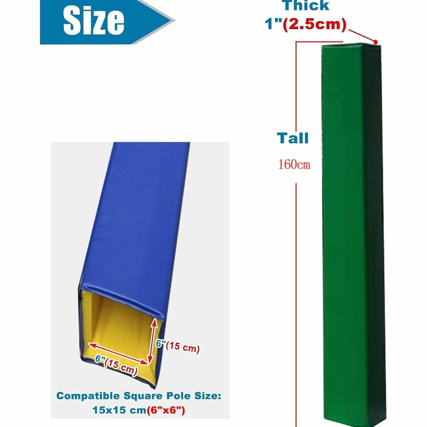 Palo da basket all-weather imbottitura in schiuma 15x15cm Pad protettivo universale per MMA arti marziali boxe