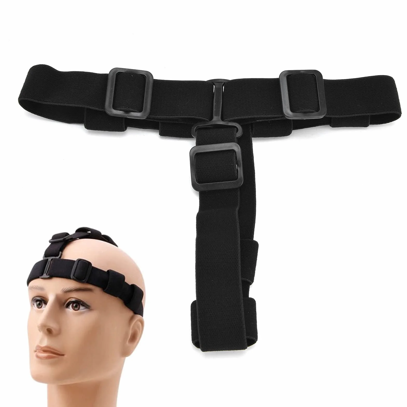 Cinghia di Ricambio per Lampada Frontale LED, Fascia Elastica Universale 18-33 mm, Accessorio per Torcia da Minatore