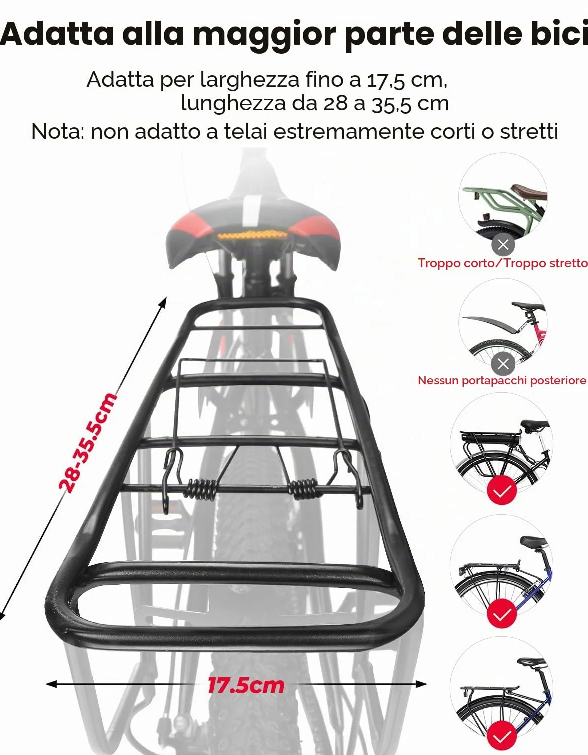 KEMIMOTO 2 in 1 8L Borse per Bici Posteriore Laterali Impermeabile in PVC per Bicicletta Strada Mountain Bike Nero