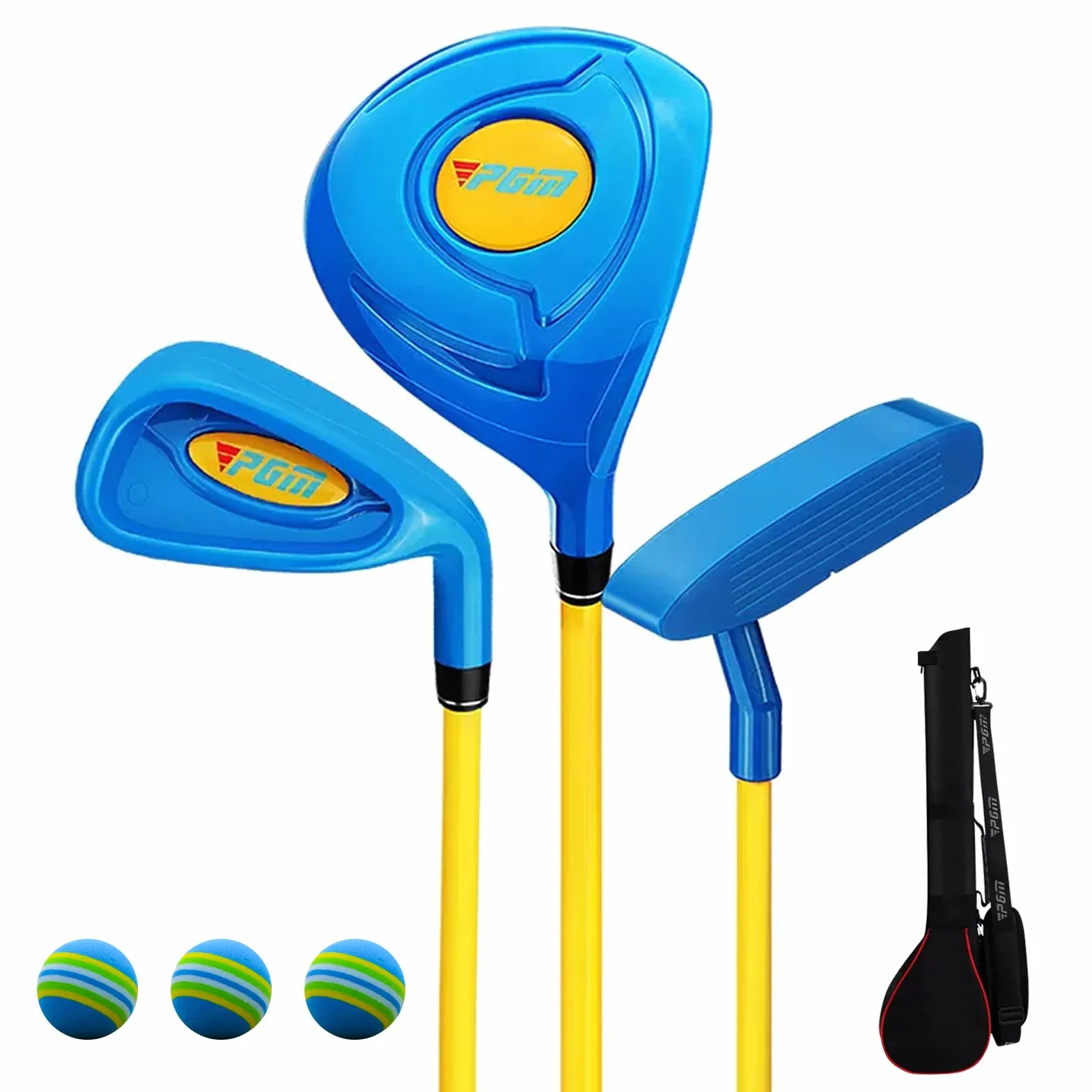 Set di mazze da golf per bambini 3 pezzi legno ferro putter principianti allenamento didattico