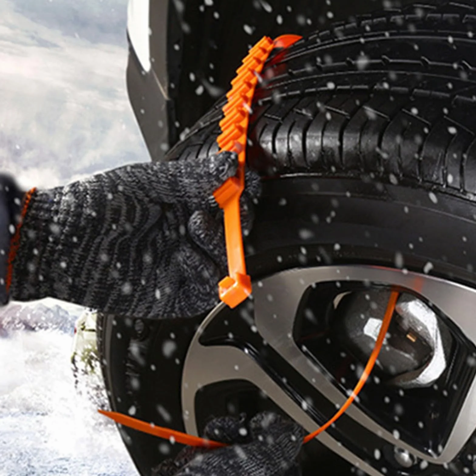 Catene da Neve Antiscivolo per Auto, Universali per Pneumatici, per Fuoristrada SUV Furgoni (10 Pezzi)
