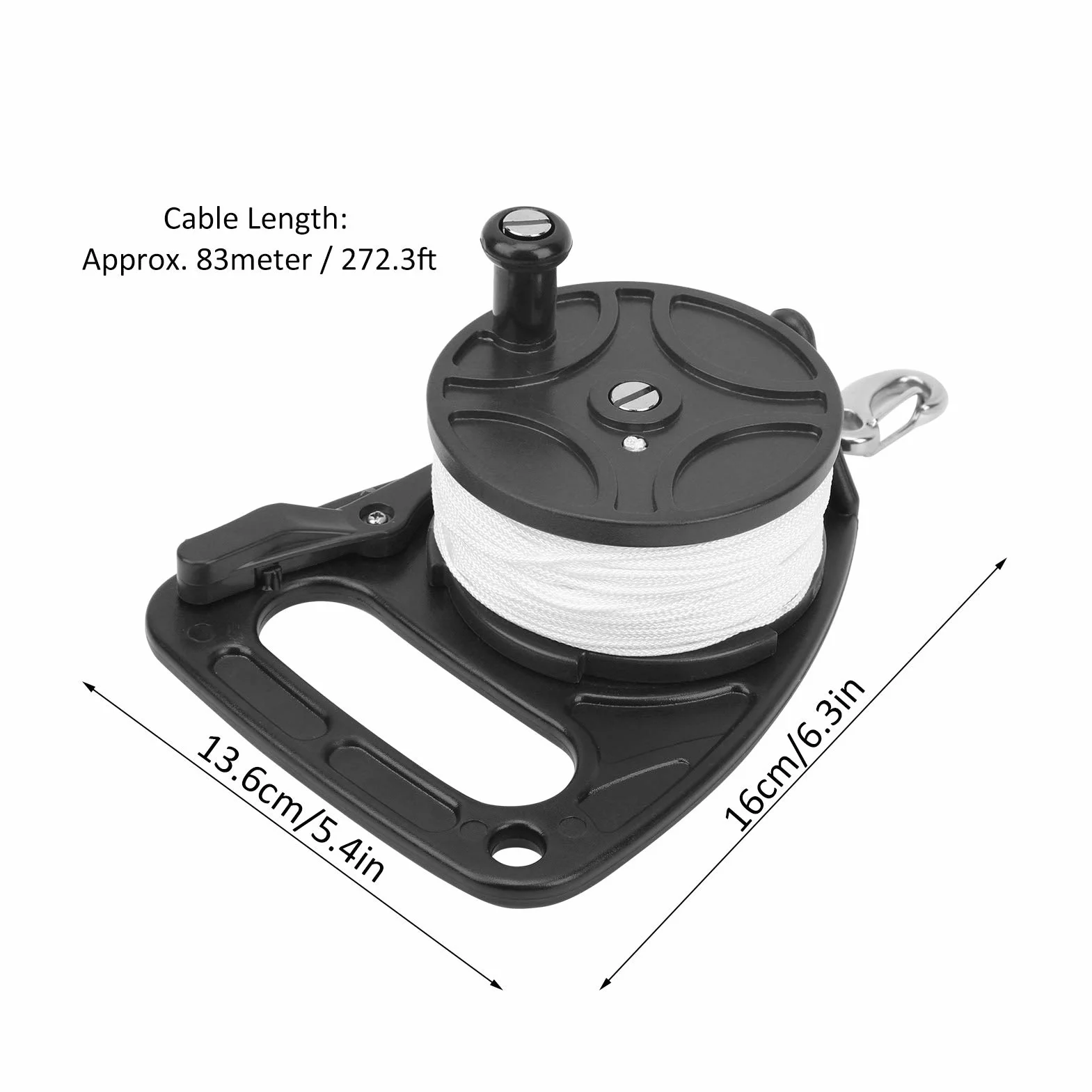 Alomejor Mulinello Subacqueo Portatile 88 Metri Bobina da Immersione Compatta per Kayak Ancoraggio
