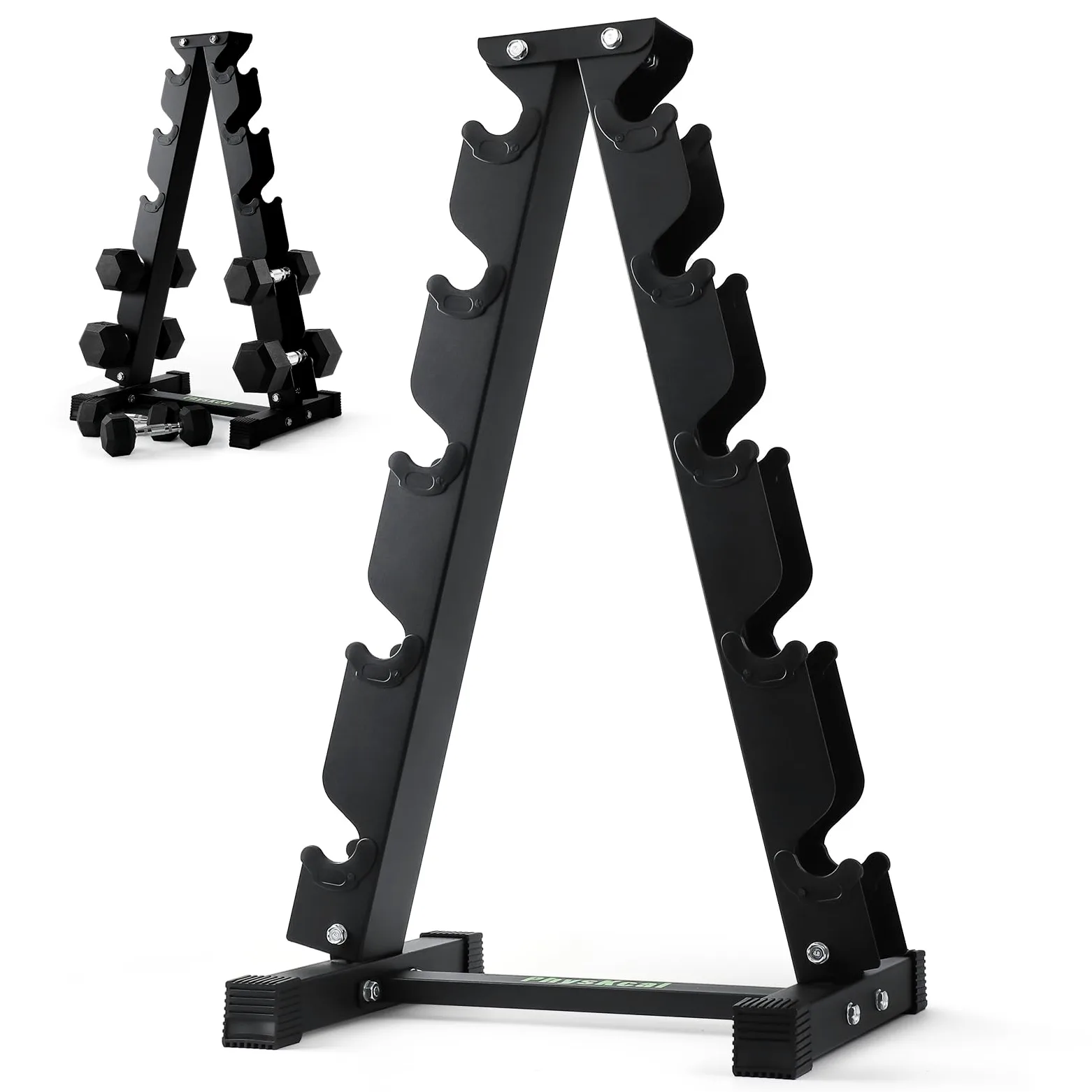 PhysKcal Supporto per manubri, piccolo supporto per manubri, supporto verticale per la palestra a casa