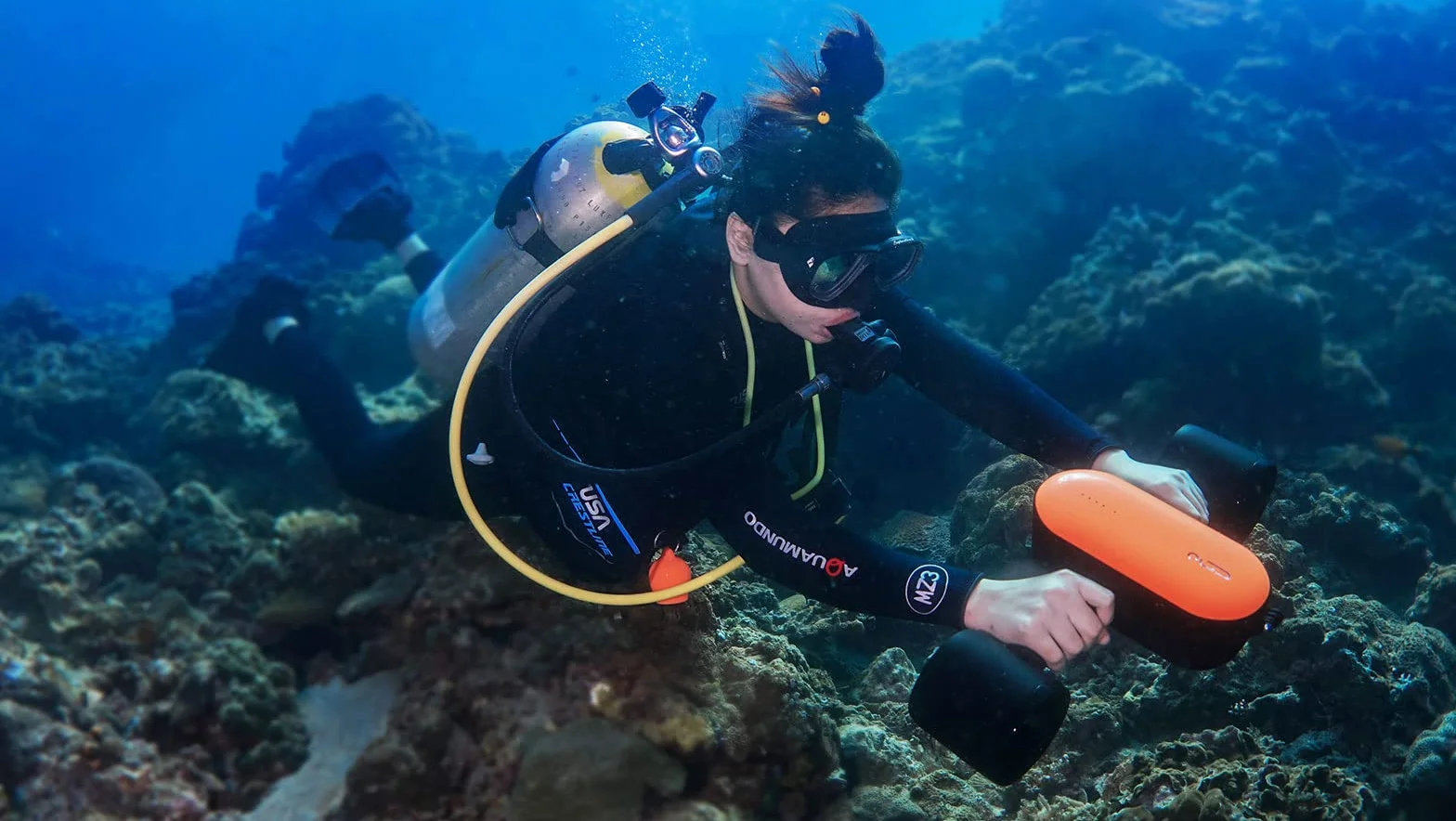 S2 Monopattino subacqueo 2 velocità supporto action camera sport acquatici piscine immersioni snorkeling