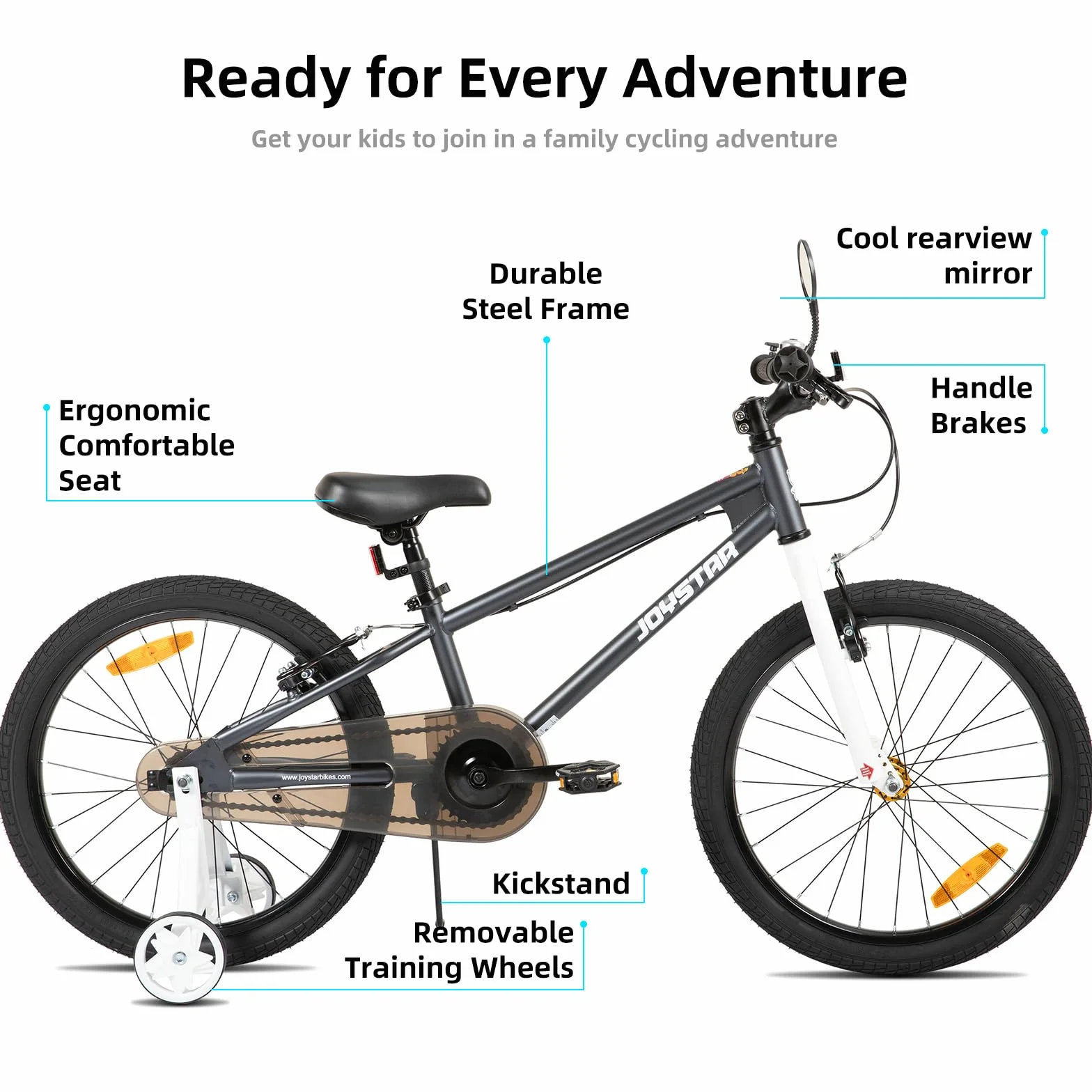 JOYSTAR Lomand Bicicletta per bambini 14 16 18 20 pollici con rotelle 3-11 anni