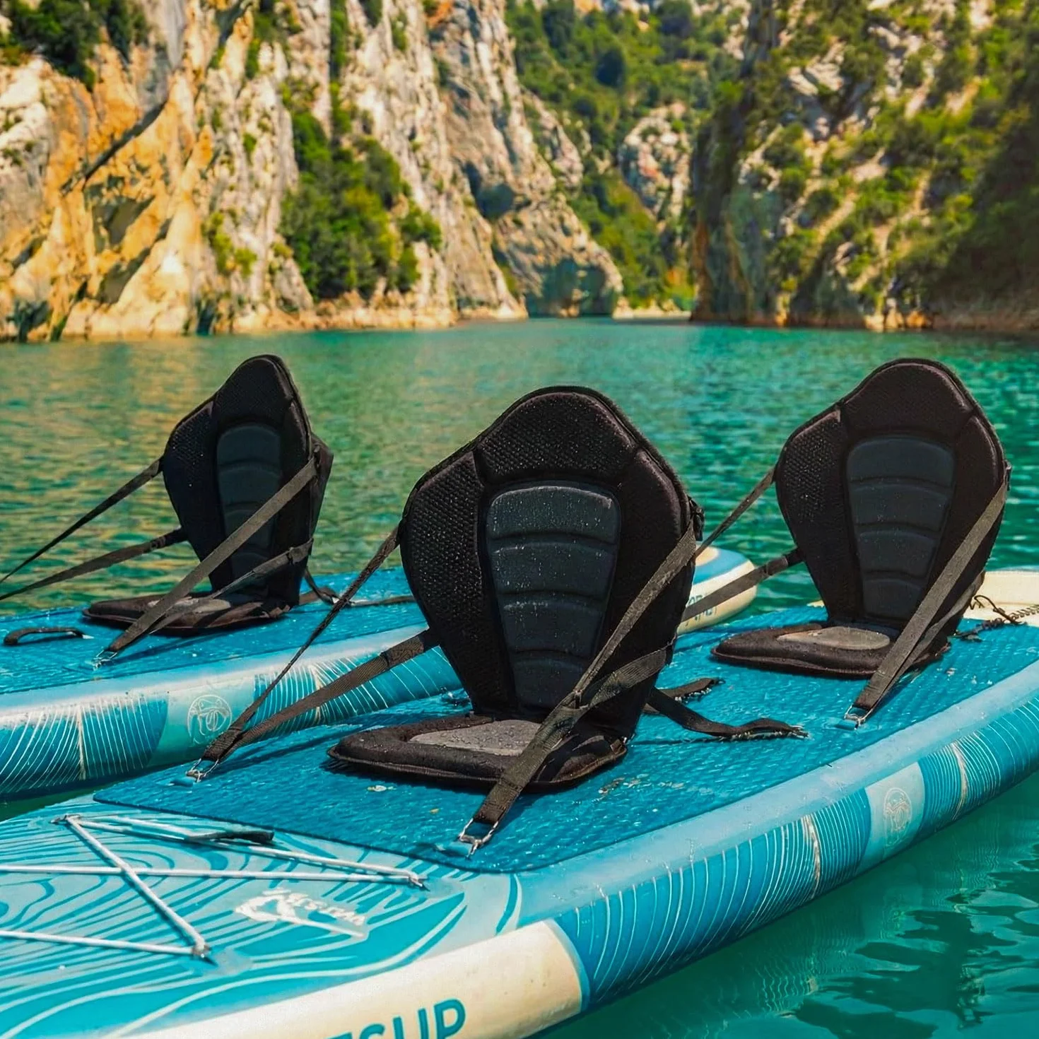 Wattsup - SUP Stand Up Paddle Gonfiabile MARLIN 12'5-378x89x15 cm, Dropstitch - Pacchetto completo: Remo 2in1, Leash, Pompa, Borsa di Trasporto - Fino a 185 kg - Blu