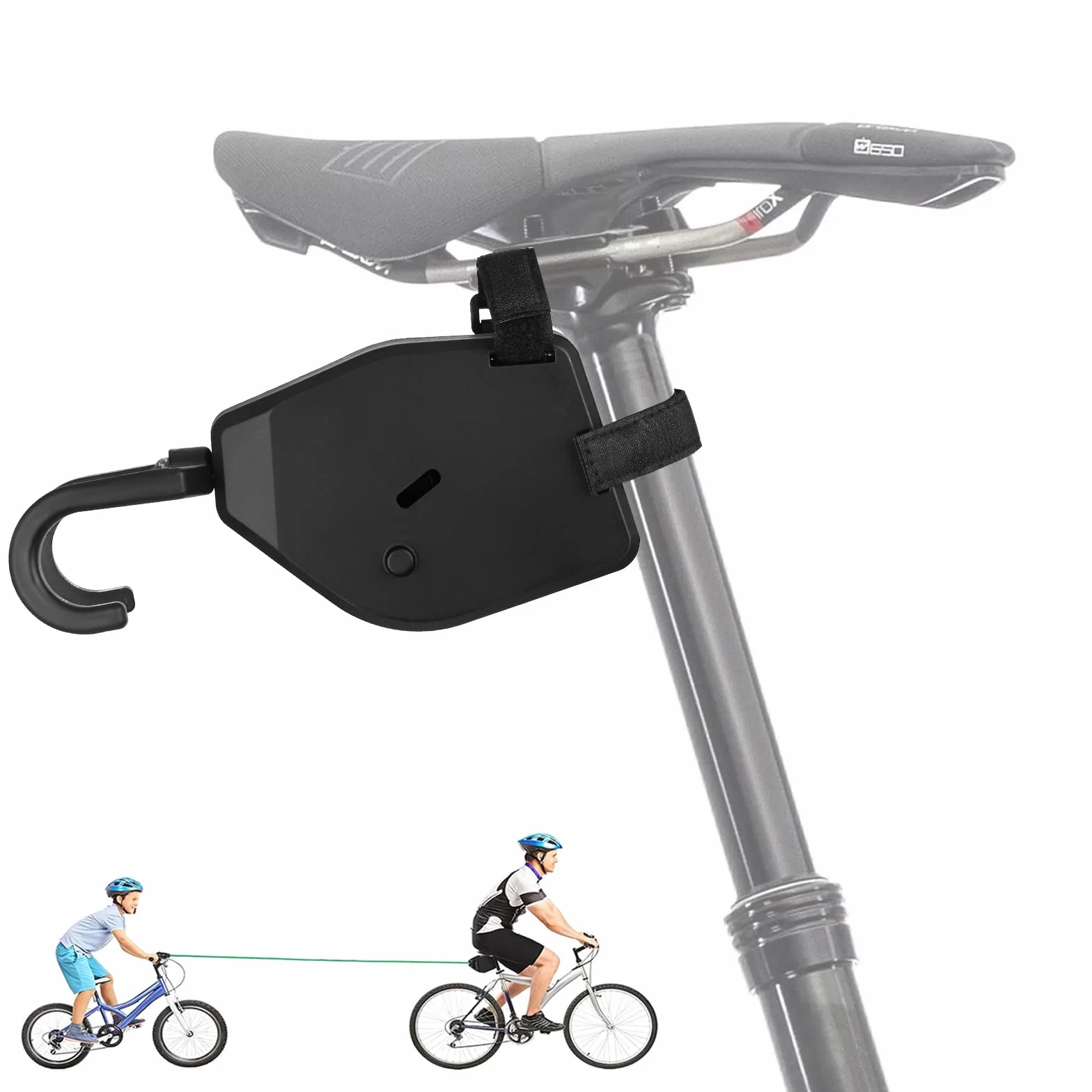 Corda di Traino per Bicicletta Bambino 2,5m Vankarr Compatibile Universale Avvolgimento Automatico